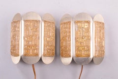 Vintage Wall Lamps by Vitrika with Relief, 60s