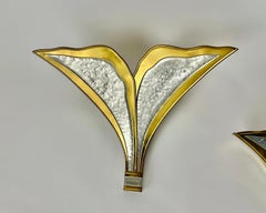 Aplique vintage de Henri Fernandez para Honoré, Francia, años 70 Oro y plata