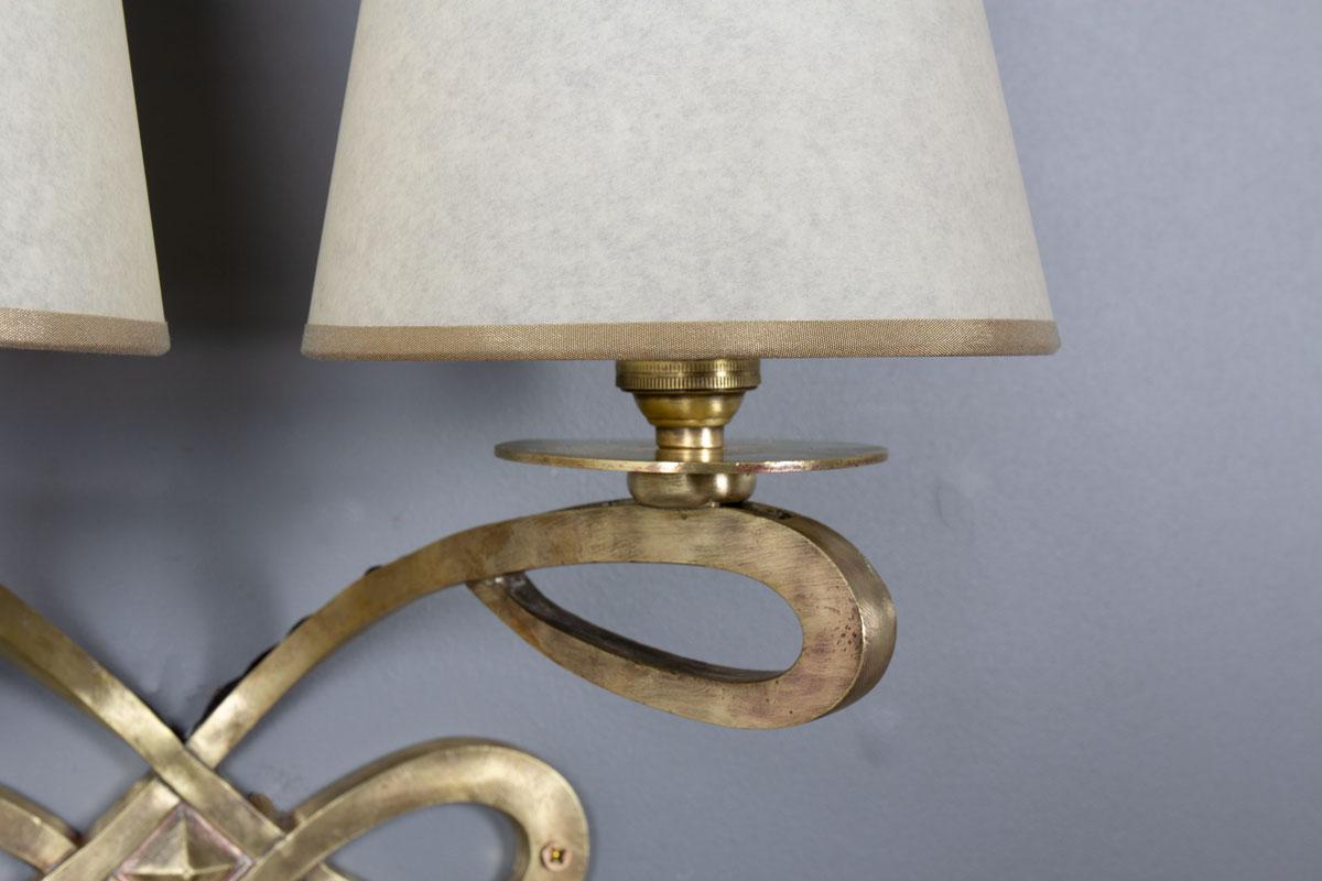 Vintage Wall Lights von Raymond Subes 1950, 2 Stück im Angebot 1