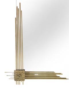 Miroir mural vintage par Angelo Brotto pour Esperia, Italie, années 1970