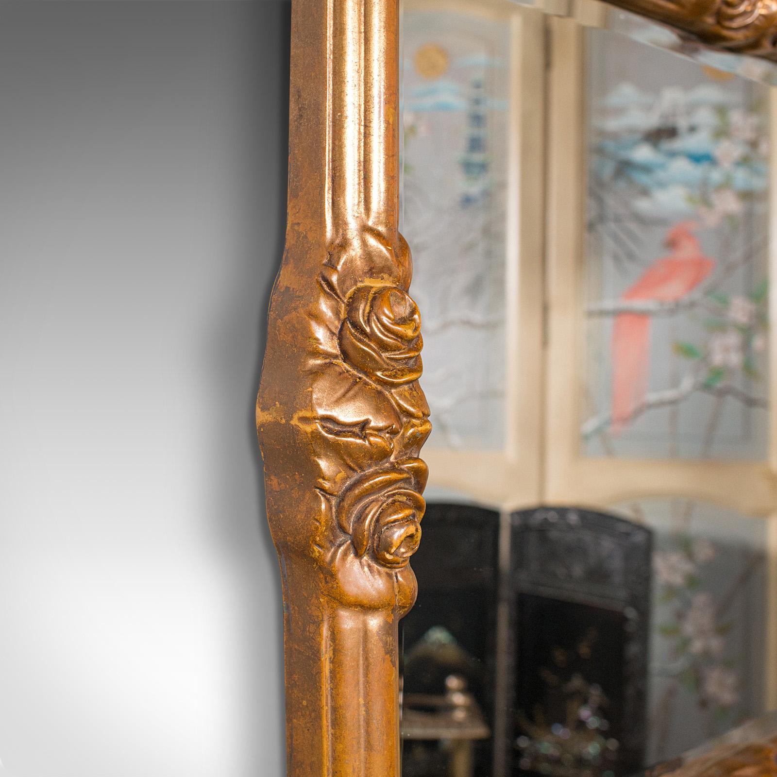 Unknown Vintage Wall Mirror, Continental, Gilt, Overmantle, Regency Revival, Late 20th For Sale