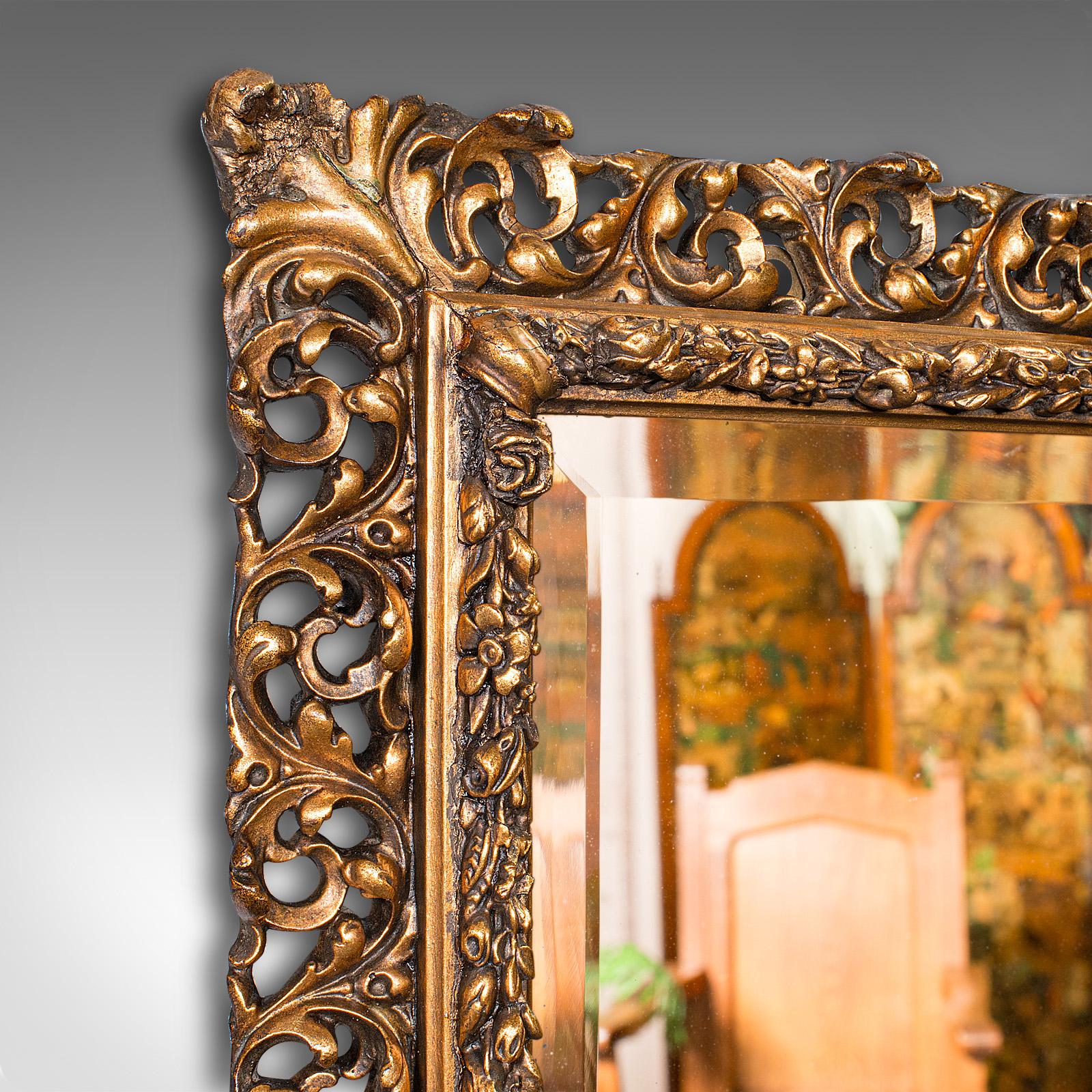 Espejo de Pared Vintage, Francés, Giltwood, Salón, Ornamentado, Mediados de Siglo, C.1950 Moderno de mediados de siglo en venta