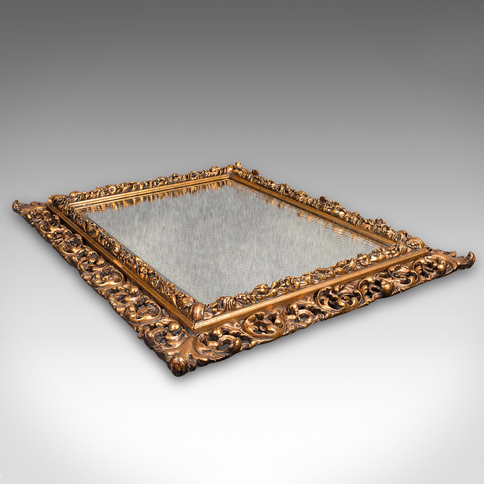 Espejo de Pared Vintage, Francés, Giltwood, Salón, Ornamentado, Mediados de Siglo, C.1950 siglo XX en venta