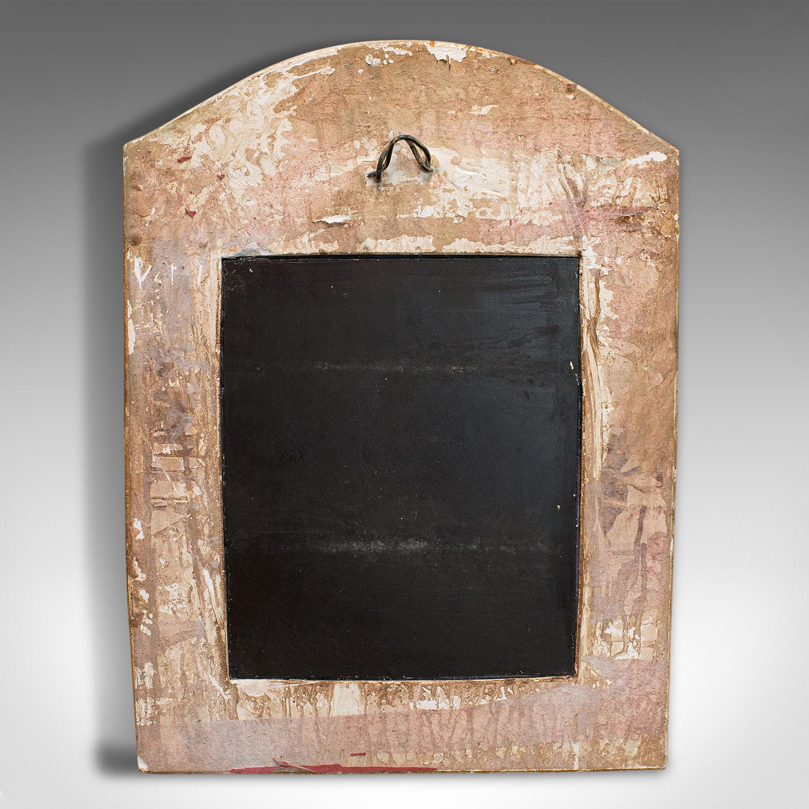 Vintage Wall Mirror, French, Plaster, Hall, Overmantle, 20th Century, circa 1950 For Sale 1