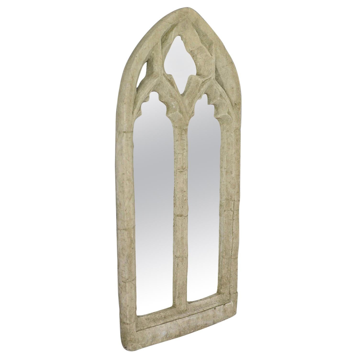 Vintage Wall Mirror, Pugin-Esque, Gothic Revival, Ecclesiastical, 20th Century