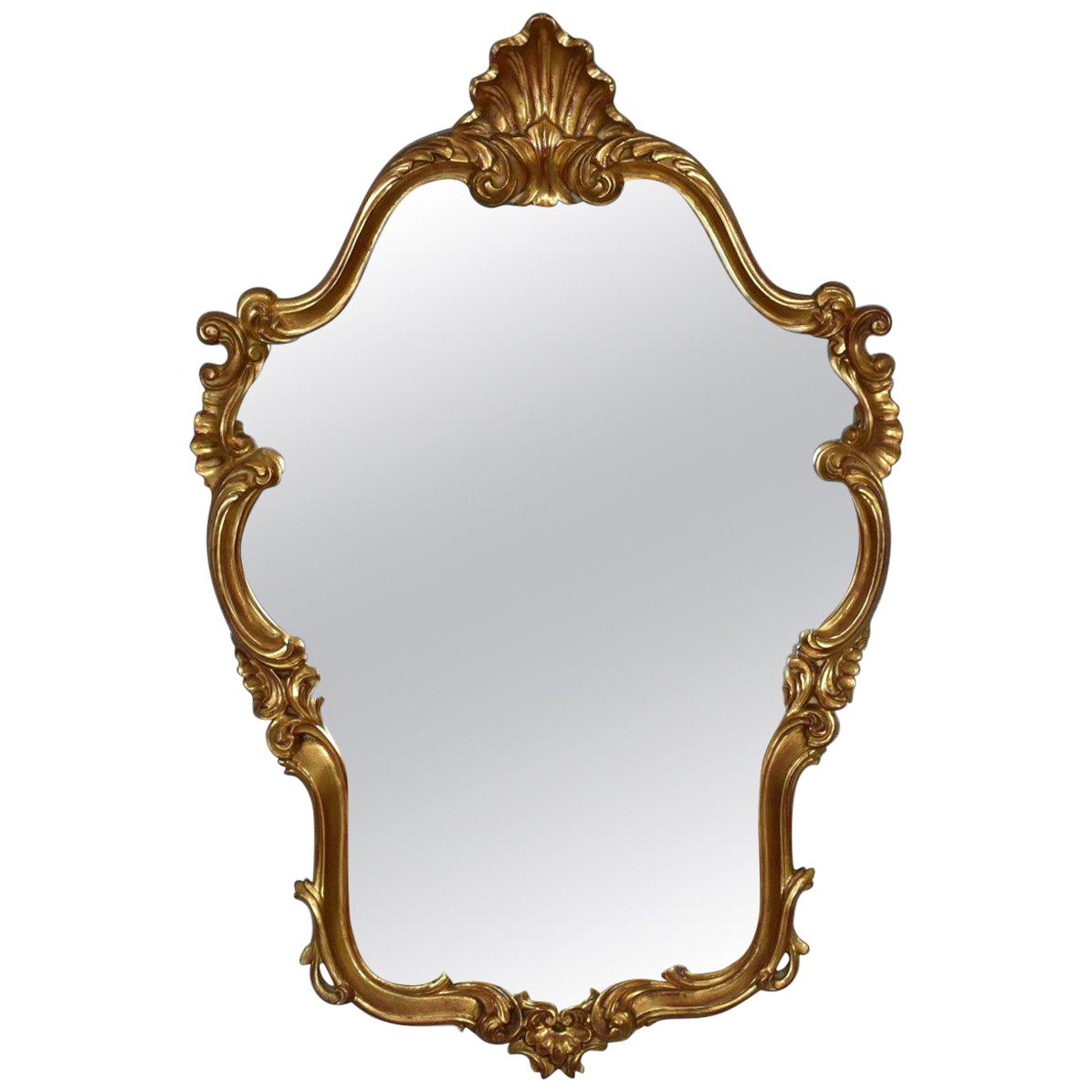 Vintage Wall Mirror, Victorian Rococo Revival Manner, English, Late 20th Century