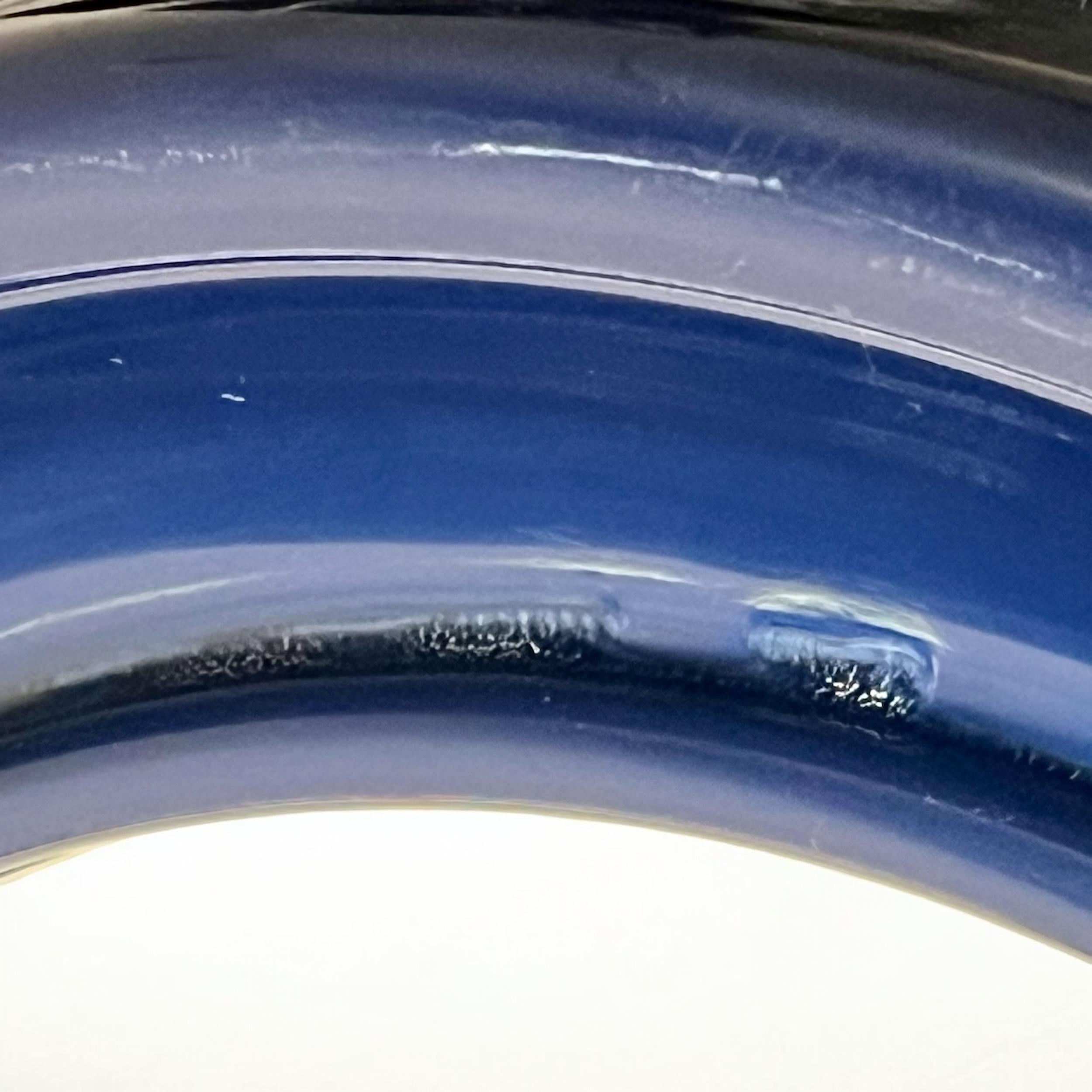 Miroir mural vintage avec cadre bleu en plastique audacieux, années 1960 en vente 4