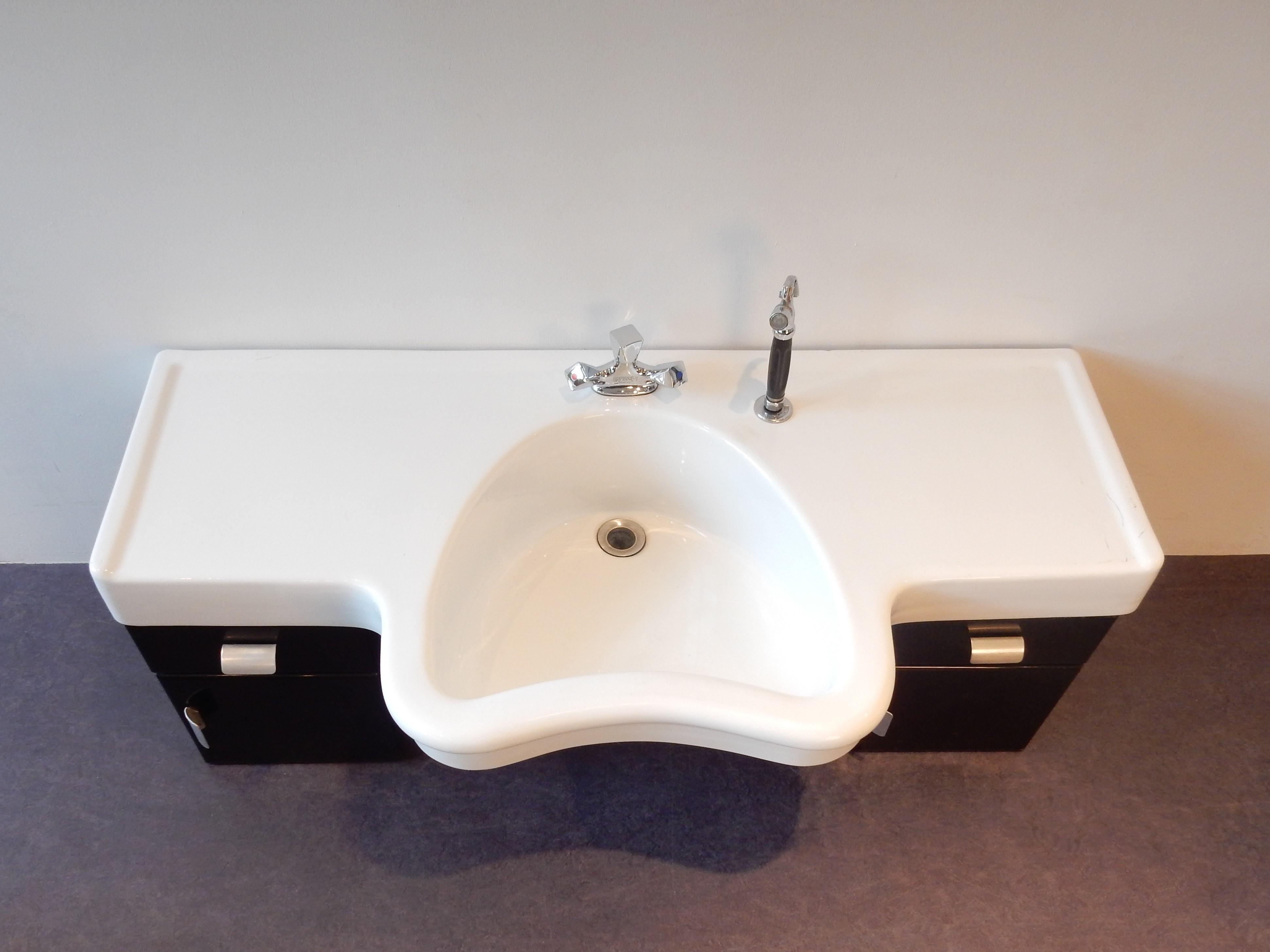 modern wash basin with cabinet