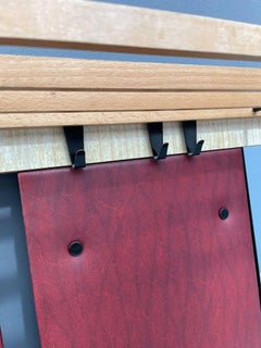 Vintage Wall-Mounted Hallway Panel with Hooks, Mirror & Shelf, 1960s