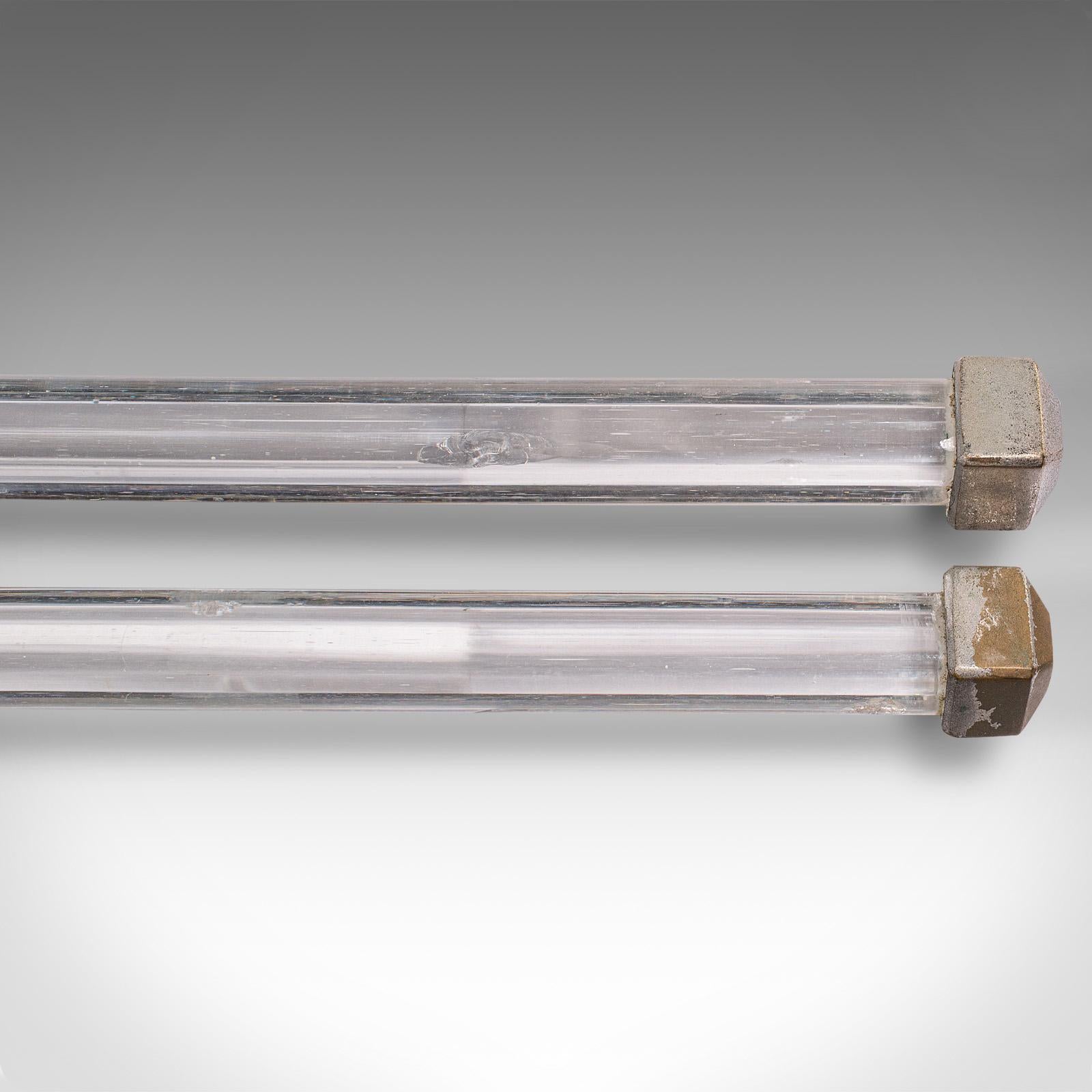 Vintage Wall Mounted Towel Rail, English, Glass, Chrome, Valet, Art Deco, C.1930 1