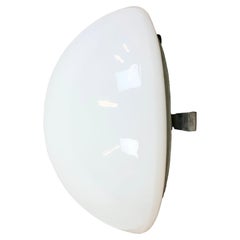 Lampada da parete o soffitto vintage con vetro al latte, anni '60