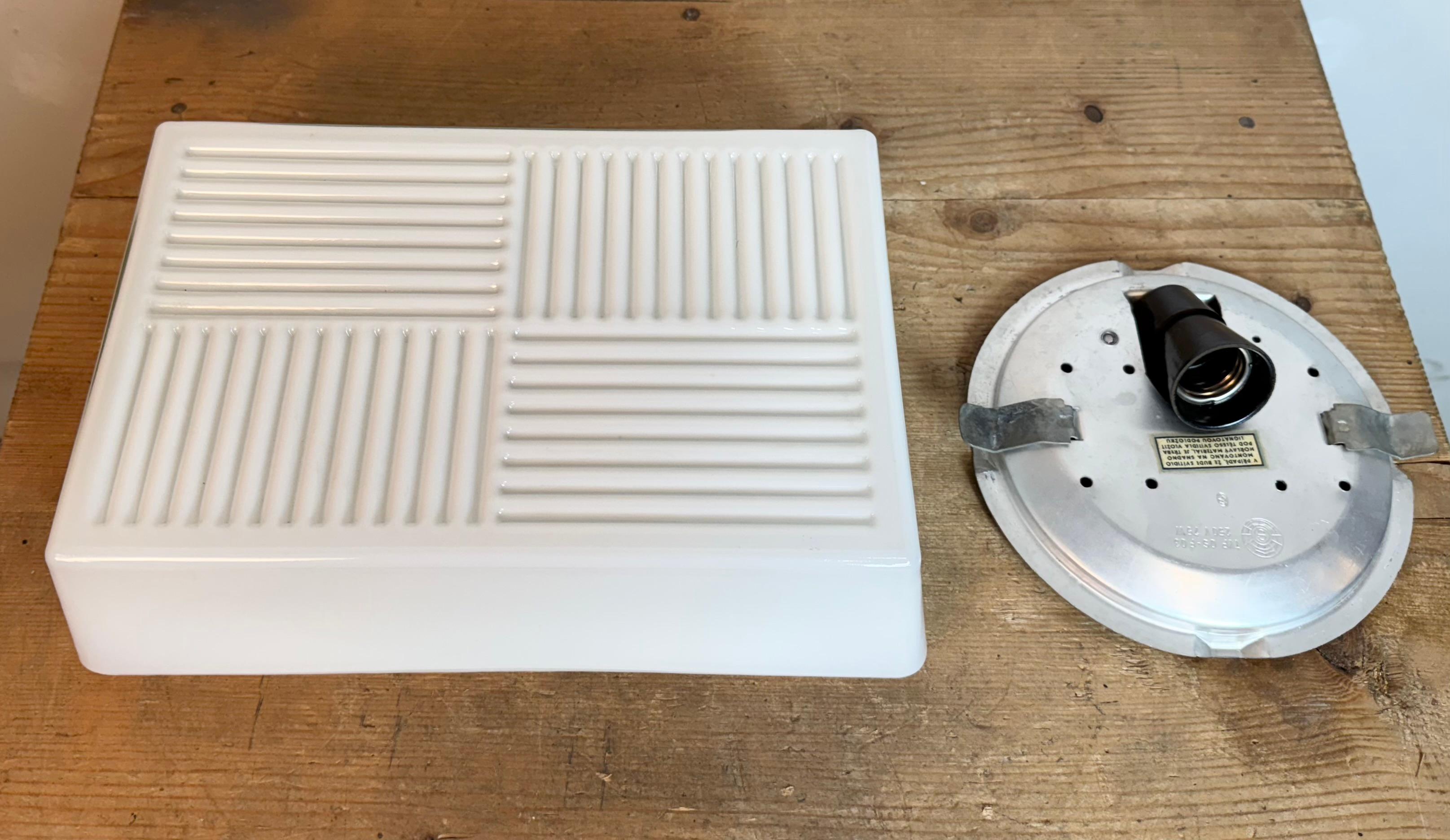 Vintage Wall Or Ceiling Light with Milk Glass, 1970s 7