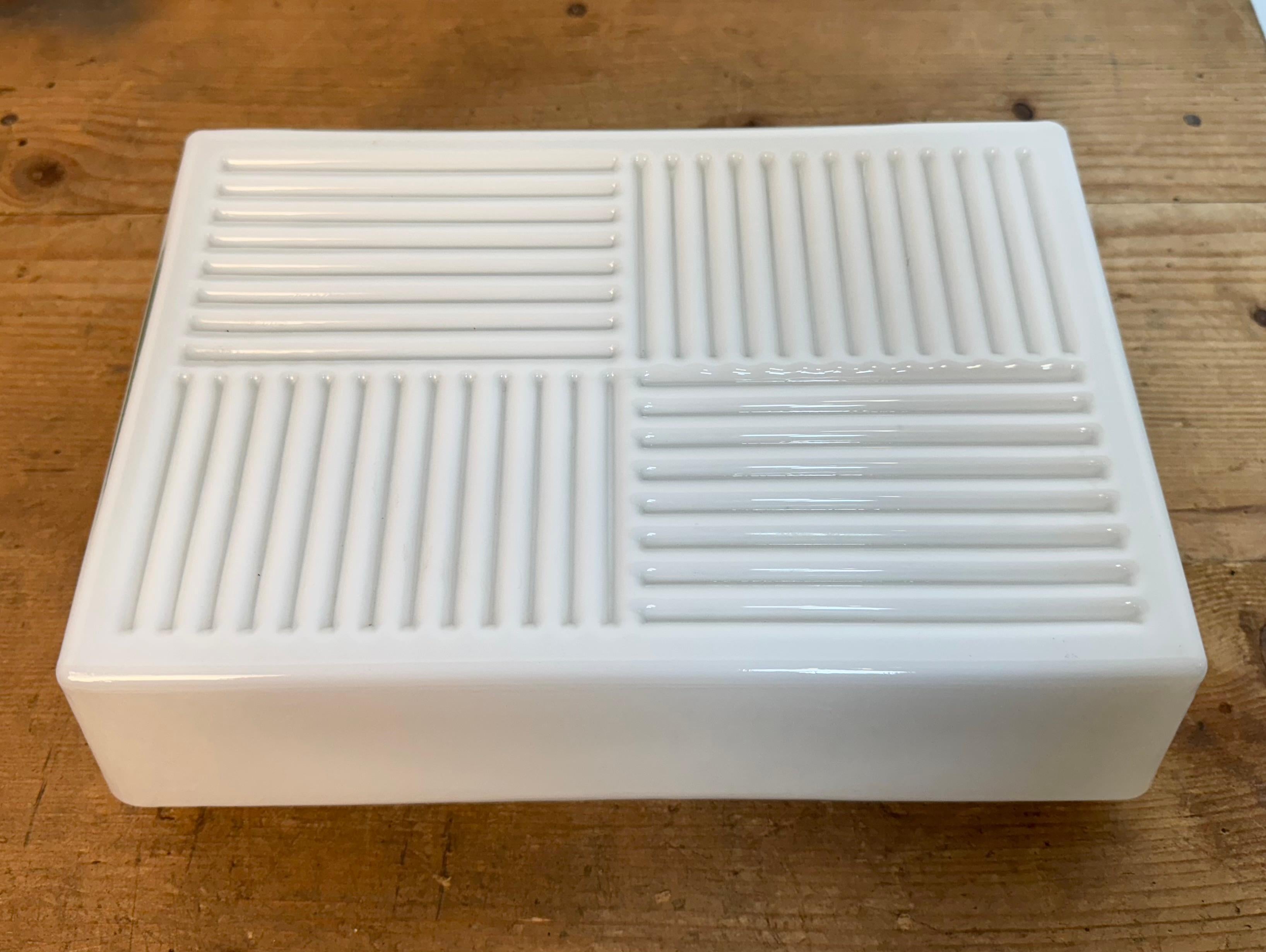 Late 20th Century Vintage Wall Or Ceiling Light with Milk Glass, 1970s