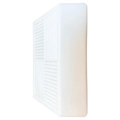 Lampada da parete o soffitto vintage con vetro al latte, anni '70