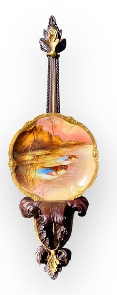 Portaplacas de Pared Vintage Acabado Caoba Dorado