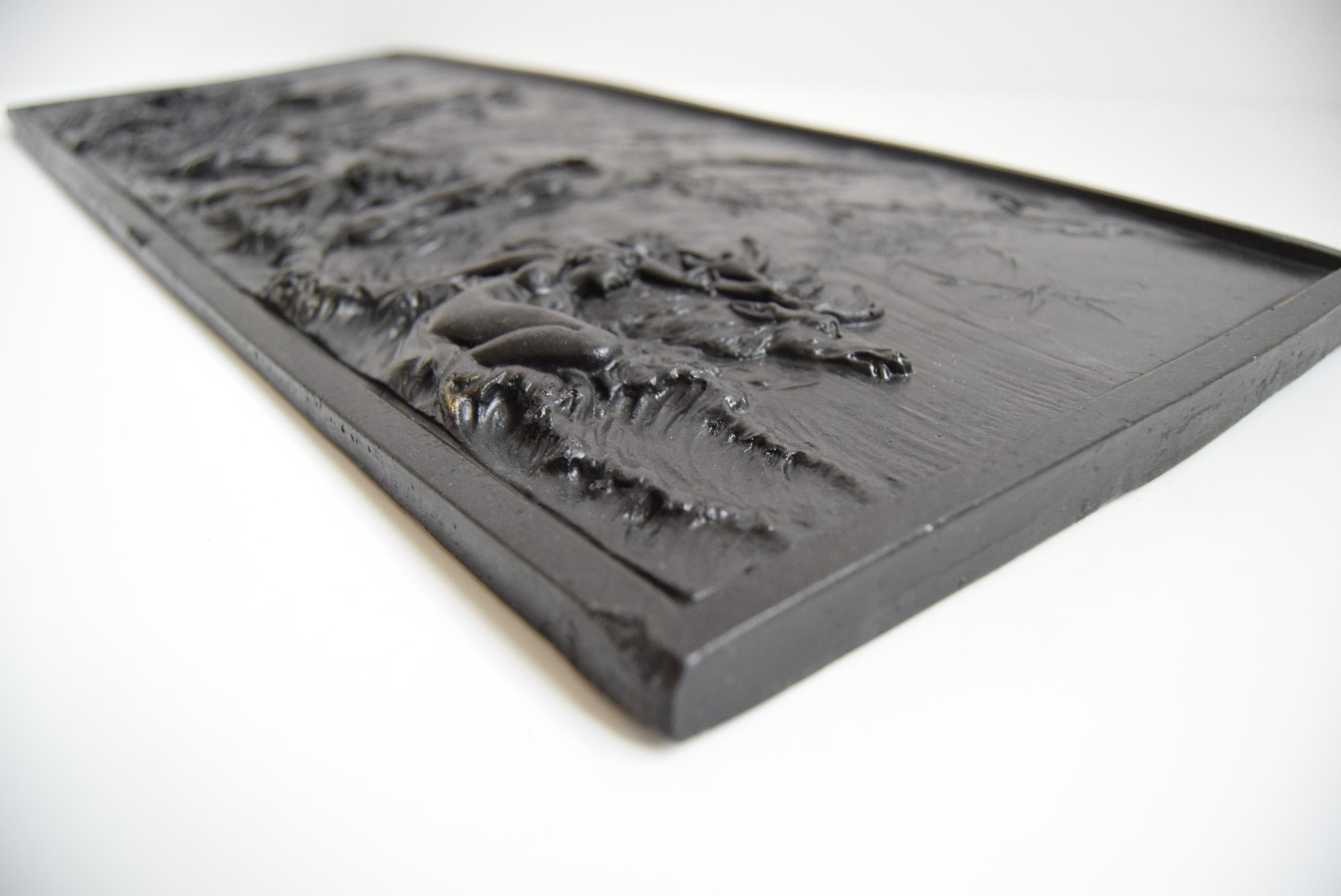 Vintage wall  Resin sculpture or relief, 1950s. For Sale 5
