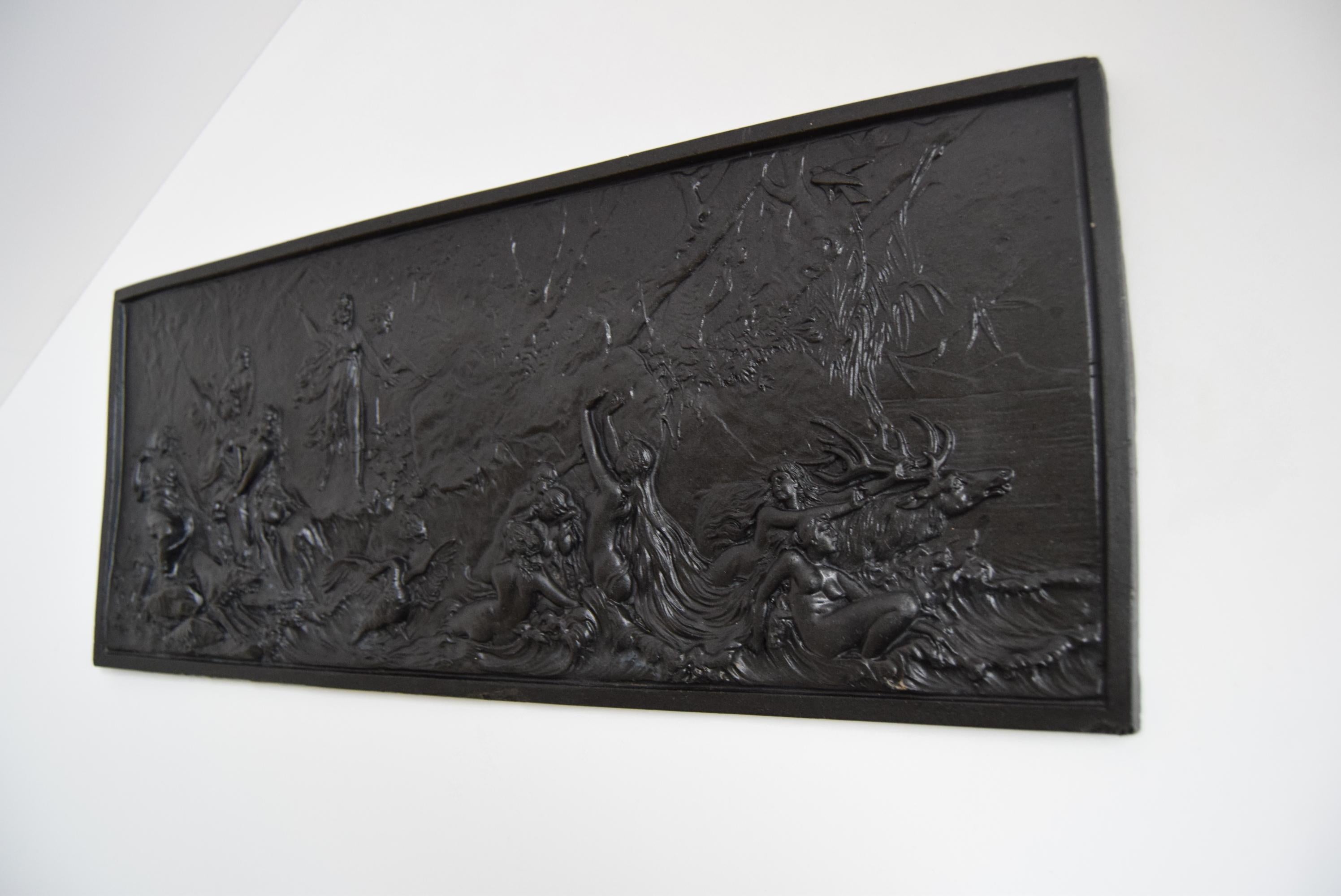 Czech Vintage wall  Resin sculpture or relief, 1950s. For Sale