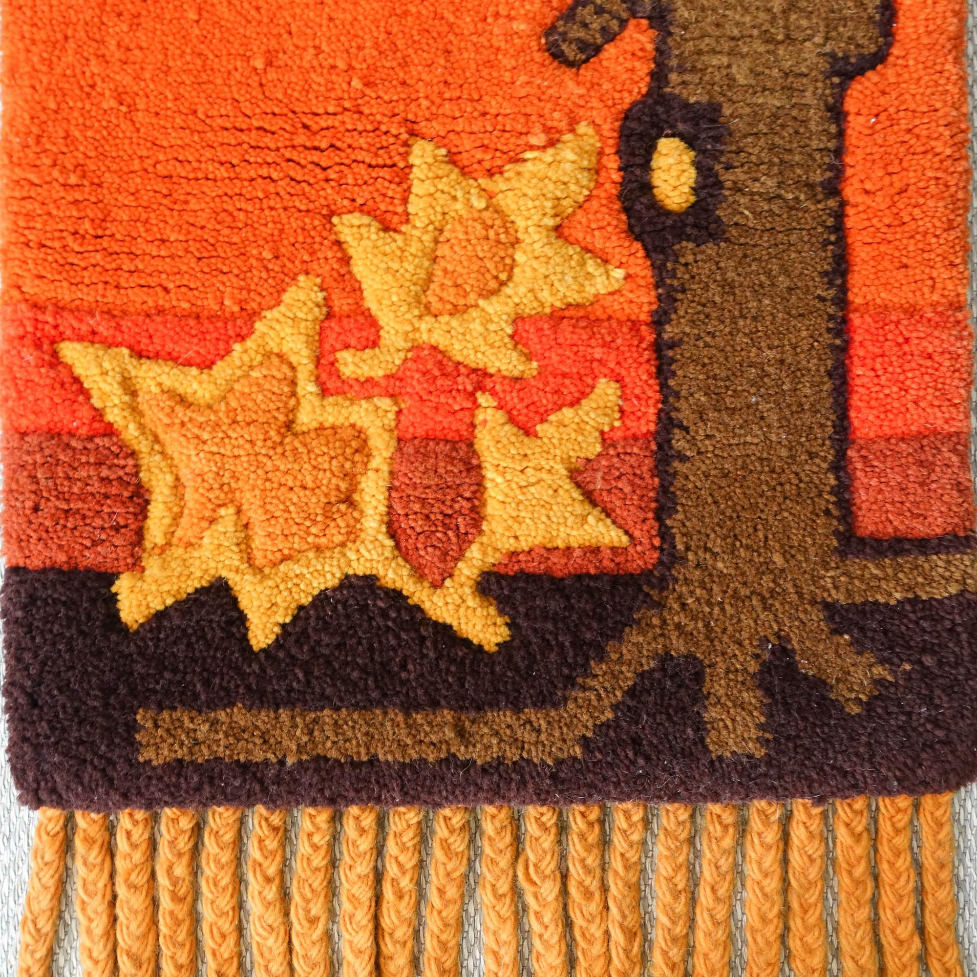 Dutch Vintage Wall Rug Art Object, 1960's For Sale