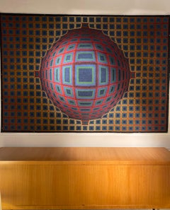 Vintage Wall Rug by Victor Vasarely