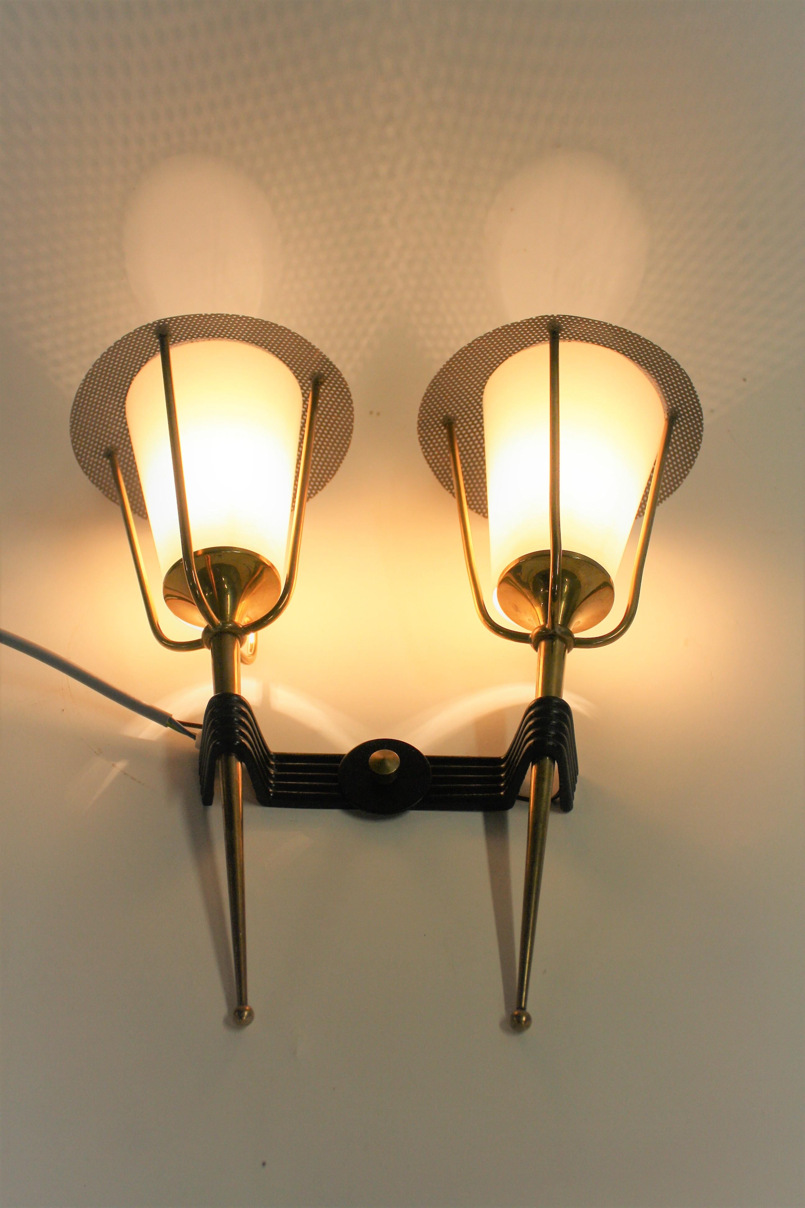 Mid-Century Modern Vintage Wall Sconce by Maison Arlus, 1950s