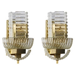 Appliques murales vintage en laiton par Studio Glustin