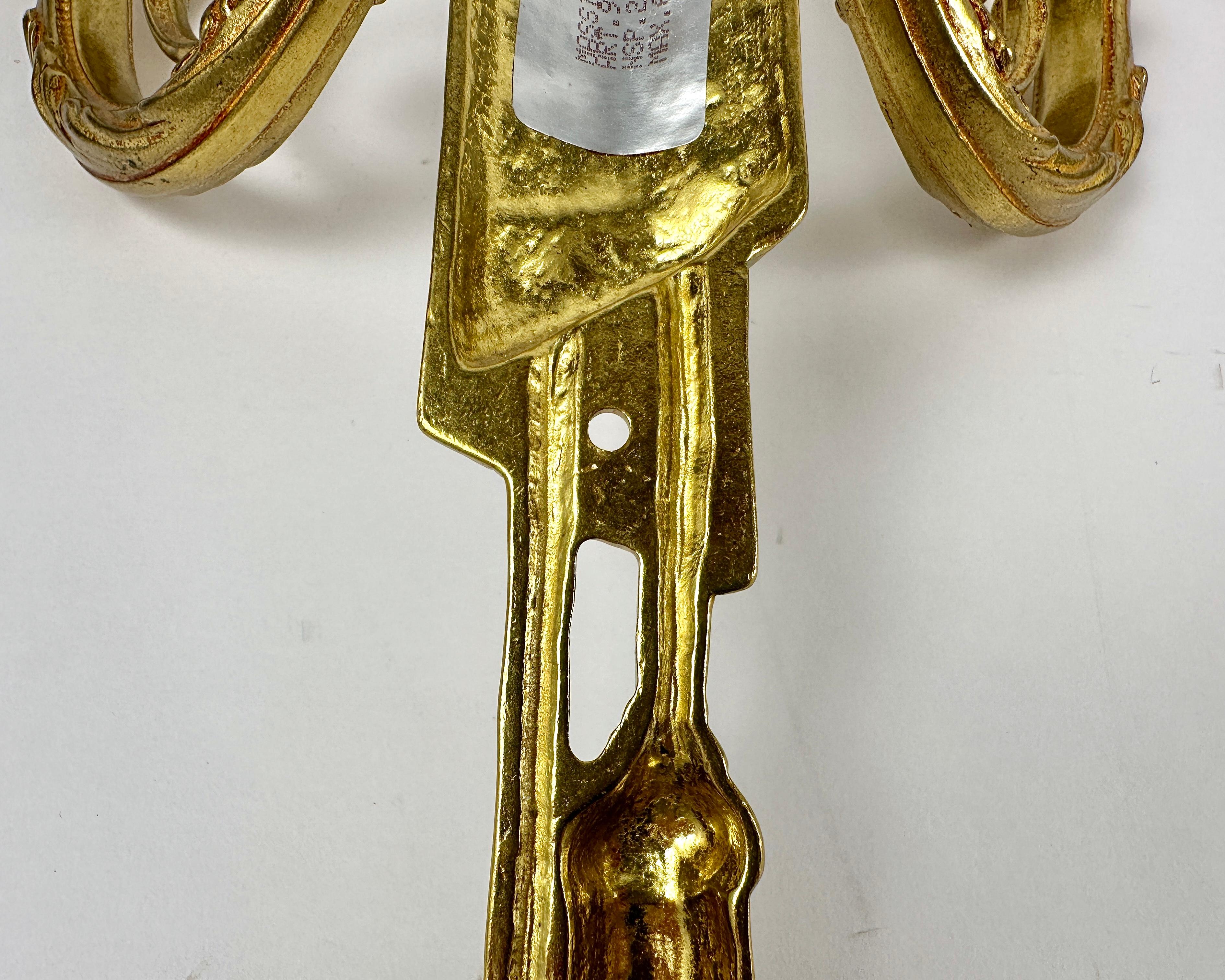 Apliques Vintage Estilo Luis XVI De Massive, Bélgica Pareja De Bronce Light en venta 3