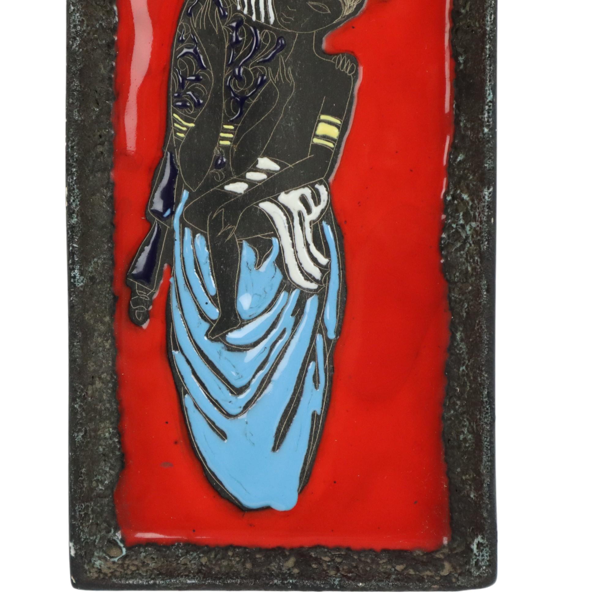 Vintage-Wandskulptur aus San Marino-Keramik, Italien 1950er Jahre (Italienisch) im Angebot