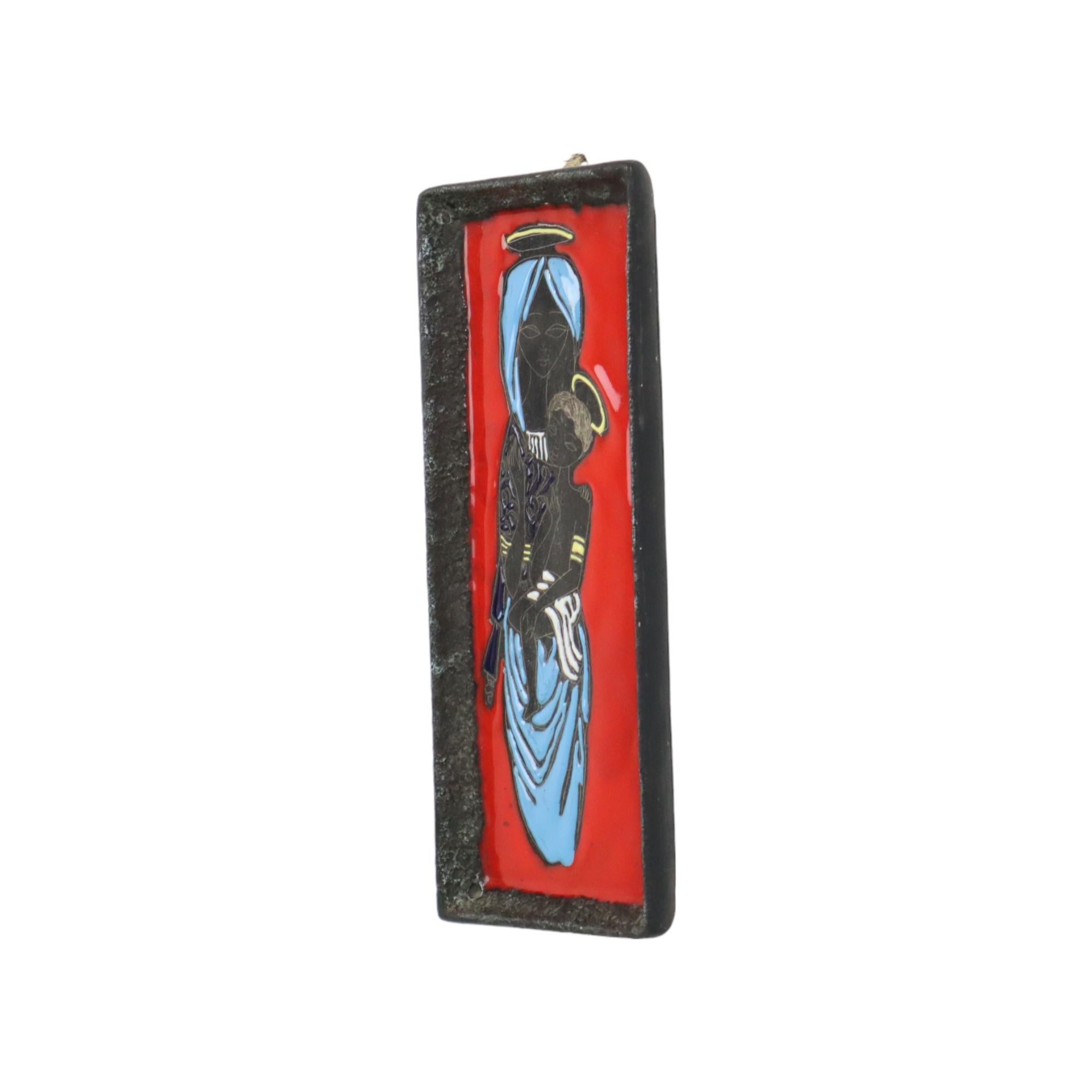 Vintage-Wandskulptur aus San Marino-Keramik, Italien 1950er Jahre (20. Jahrhundert) im Angebot