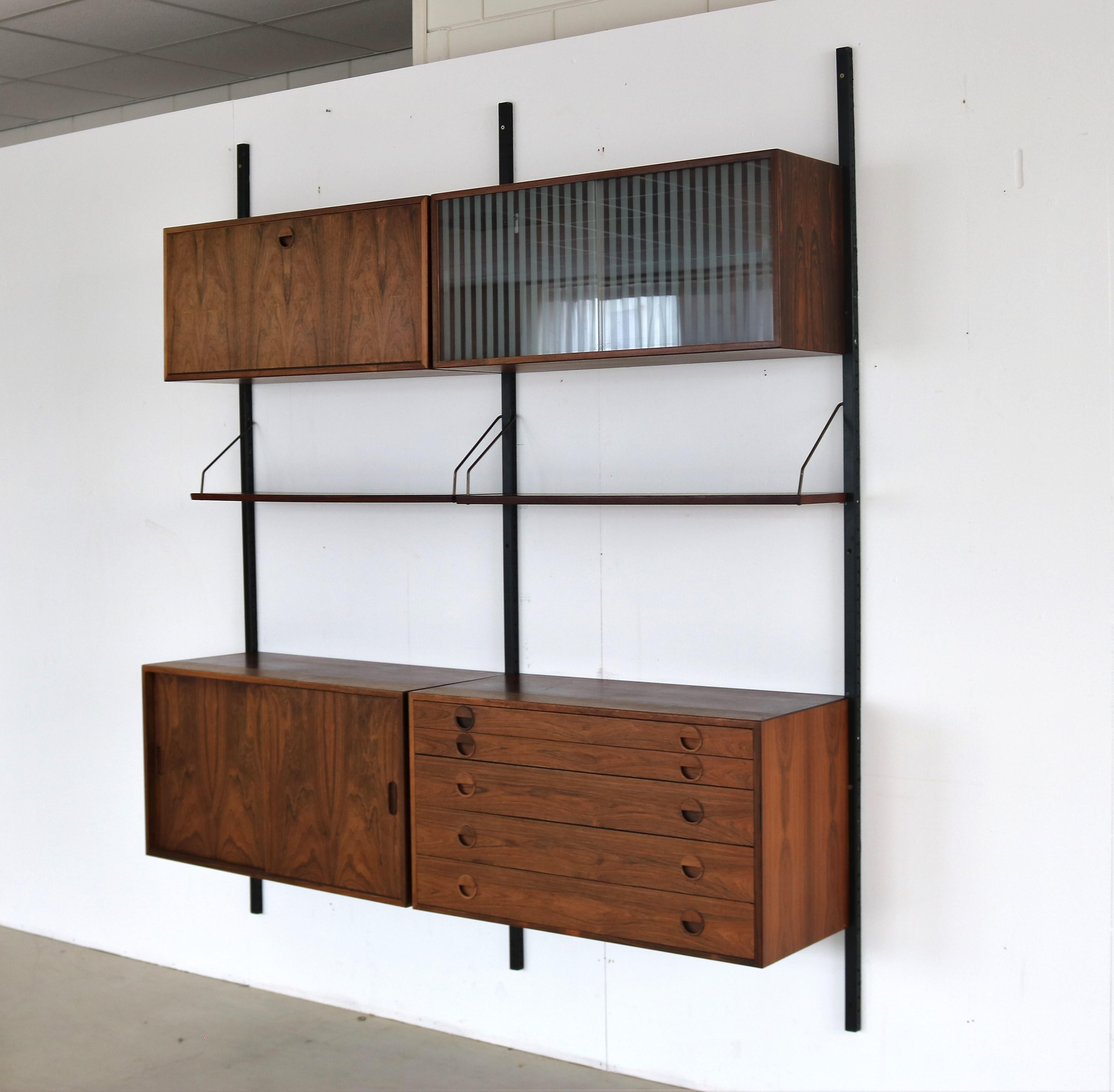 Vintage Wall System Rosewood HG Furniture Danish '3' For Sale 14