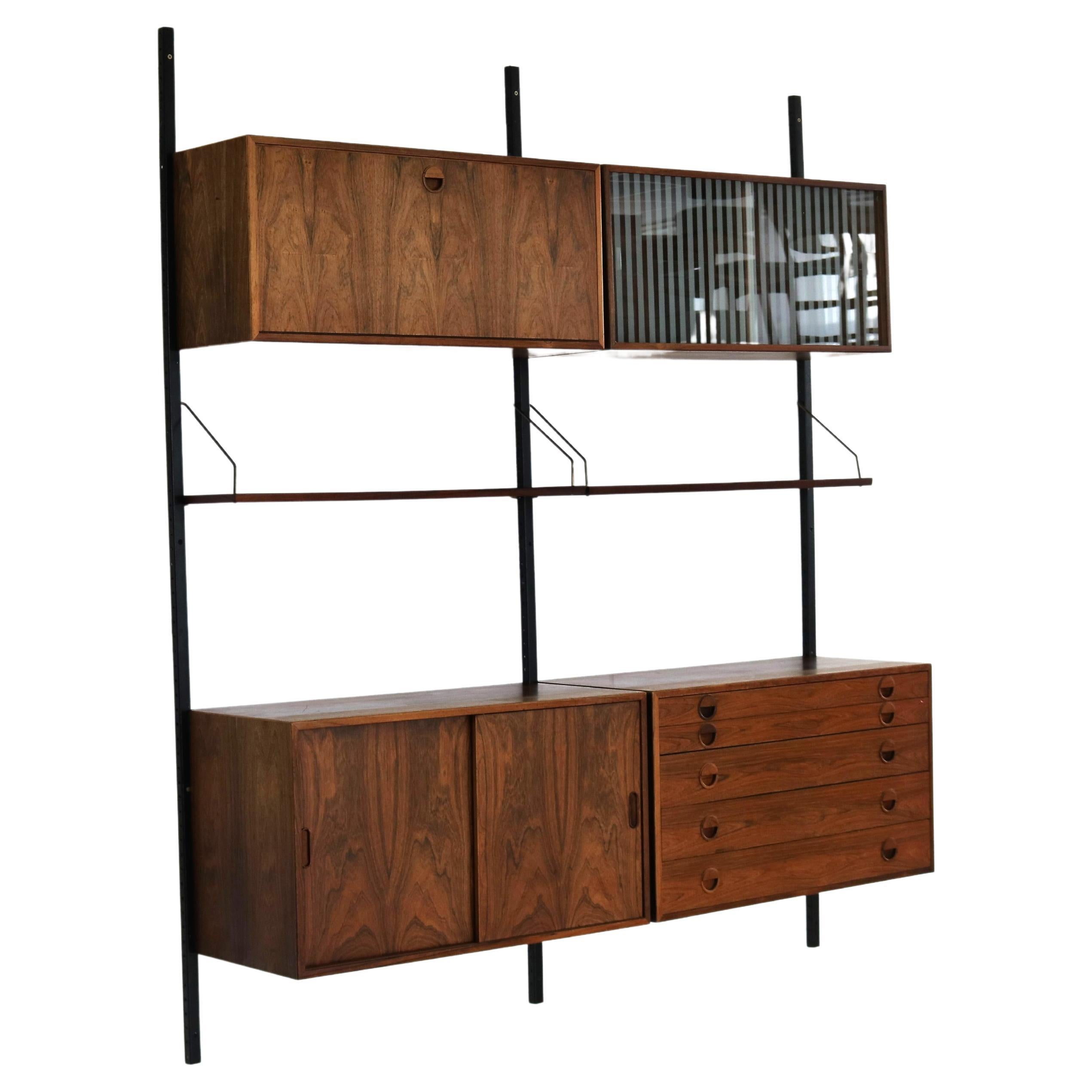 Vintage Wall System Rosewood HG Furniture Danish '3' For Sale