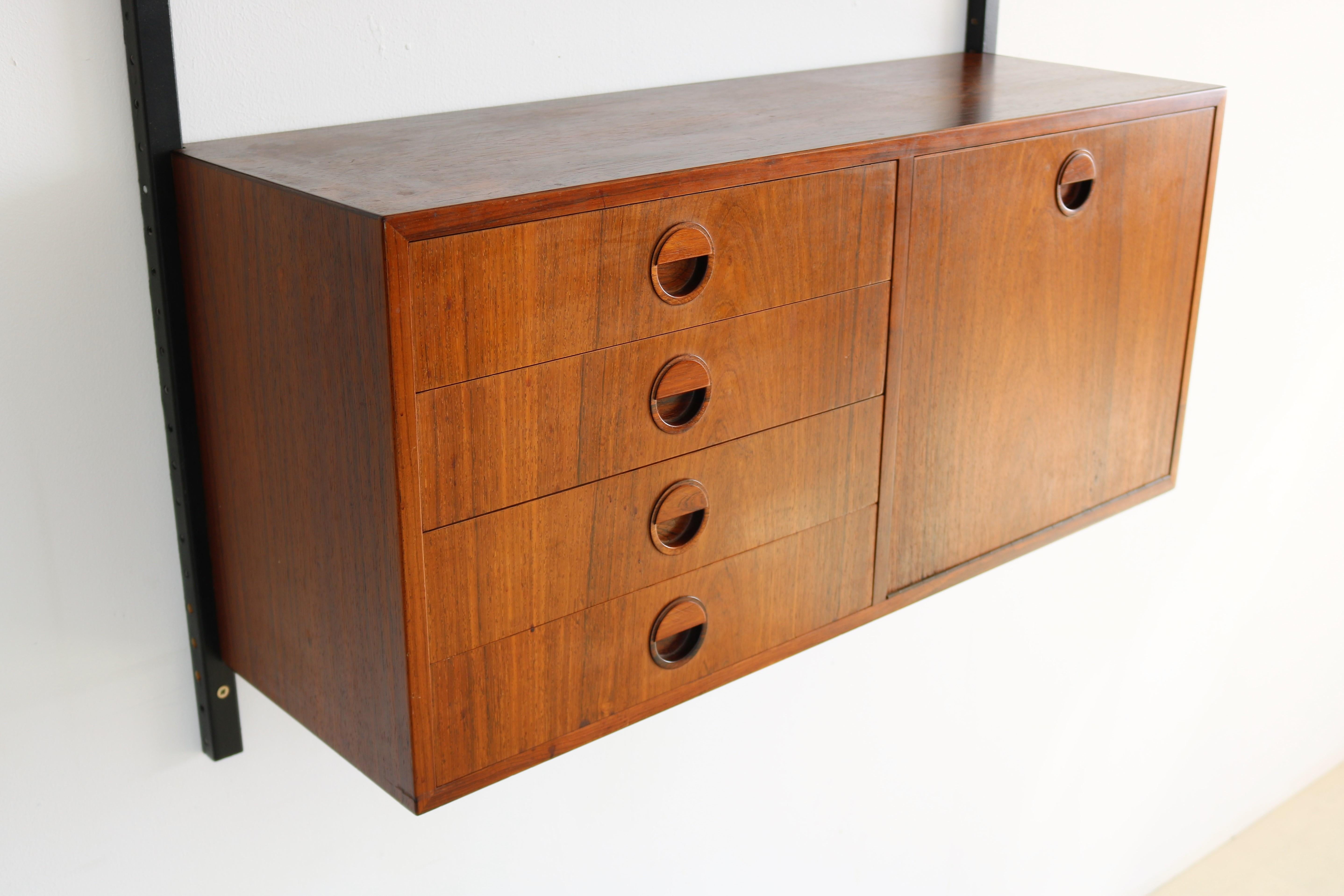 Mid-20th Century Vintage Wall System Rosewood Hg Furniture Danish '5'