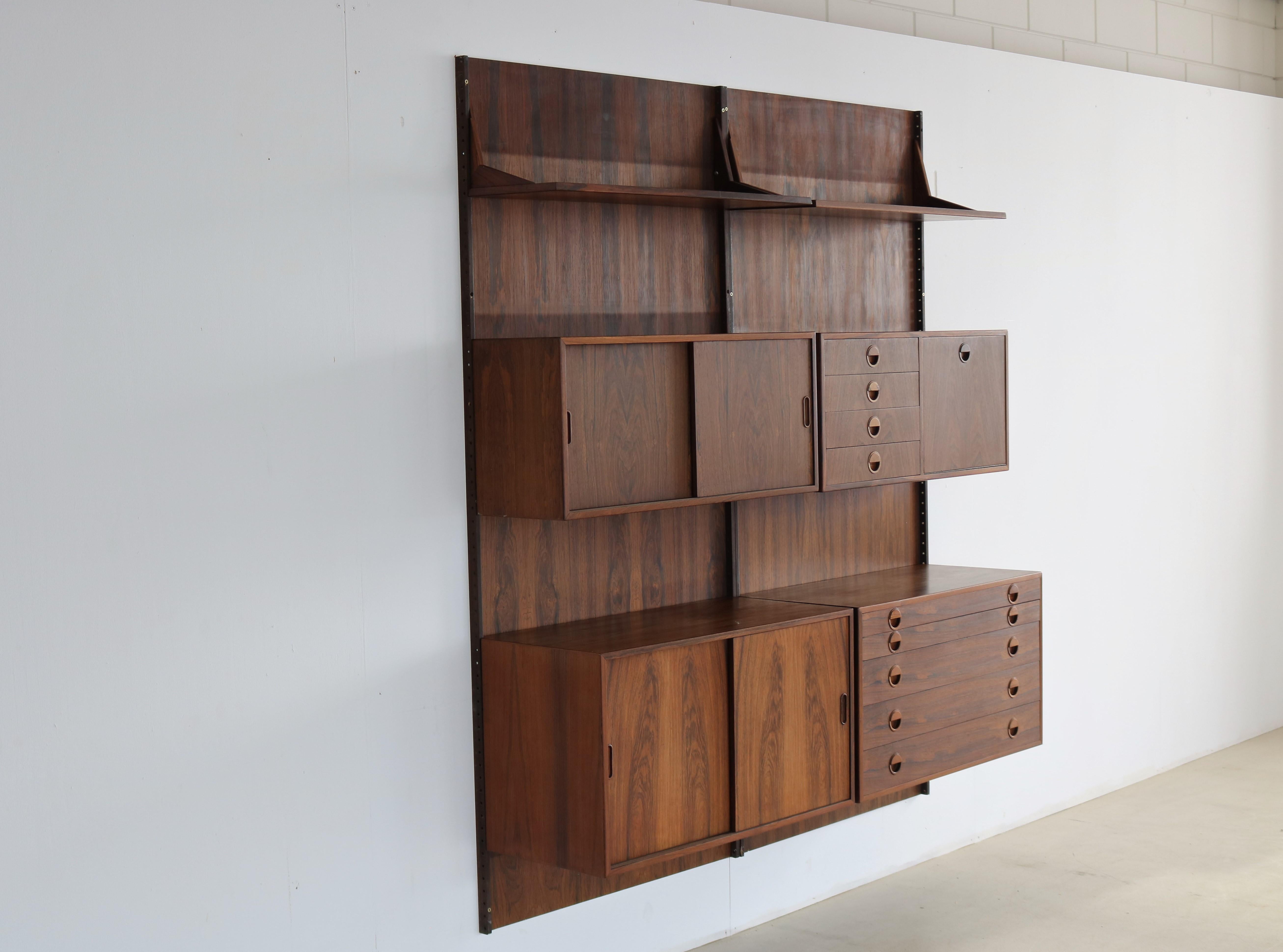 Mid-20th Century Vintage Wall System Rosewood HG Furniture Danish  