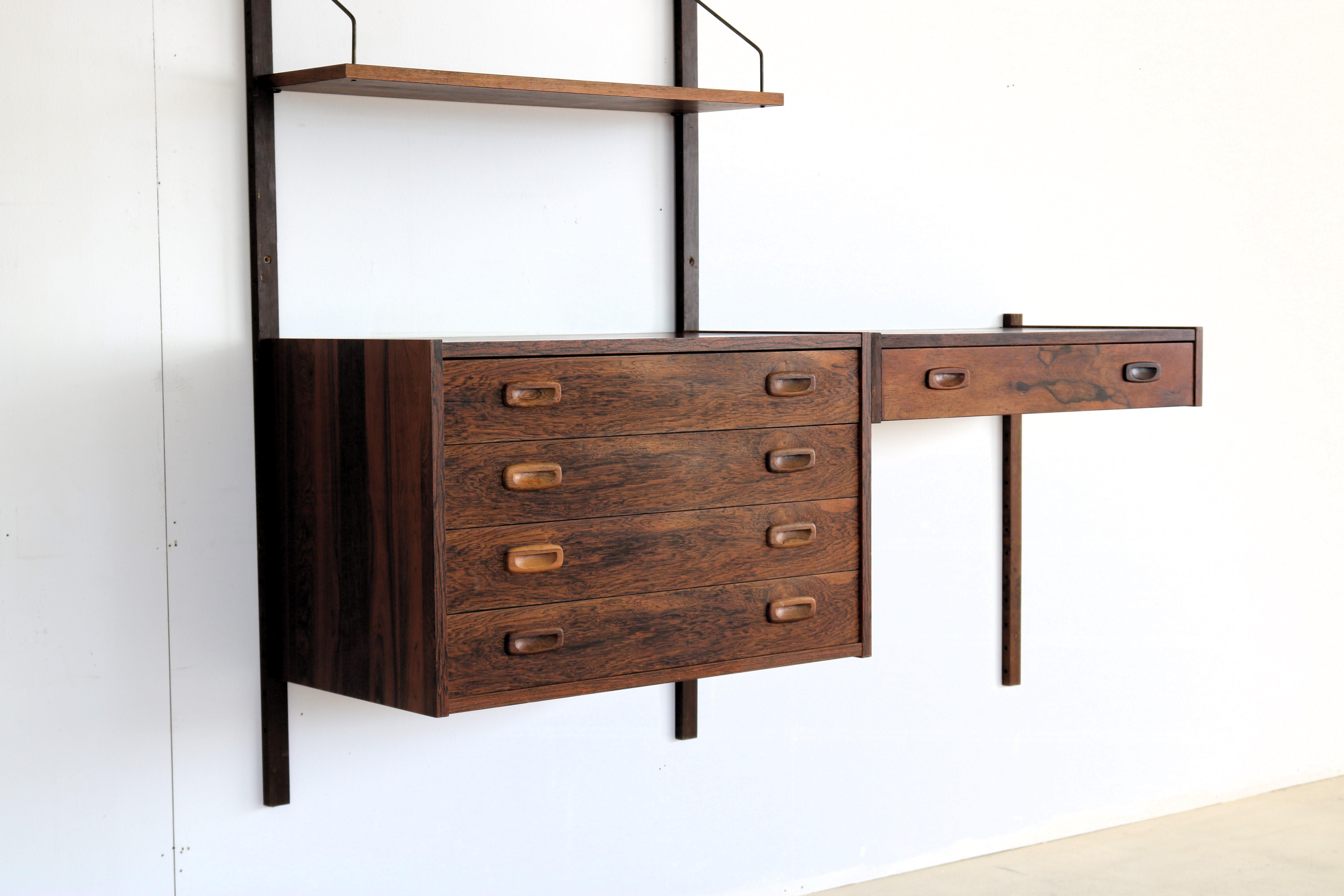 Mid-20th Century Vintage Wall System Wall Unit, 1960s, Danish '2'