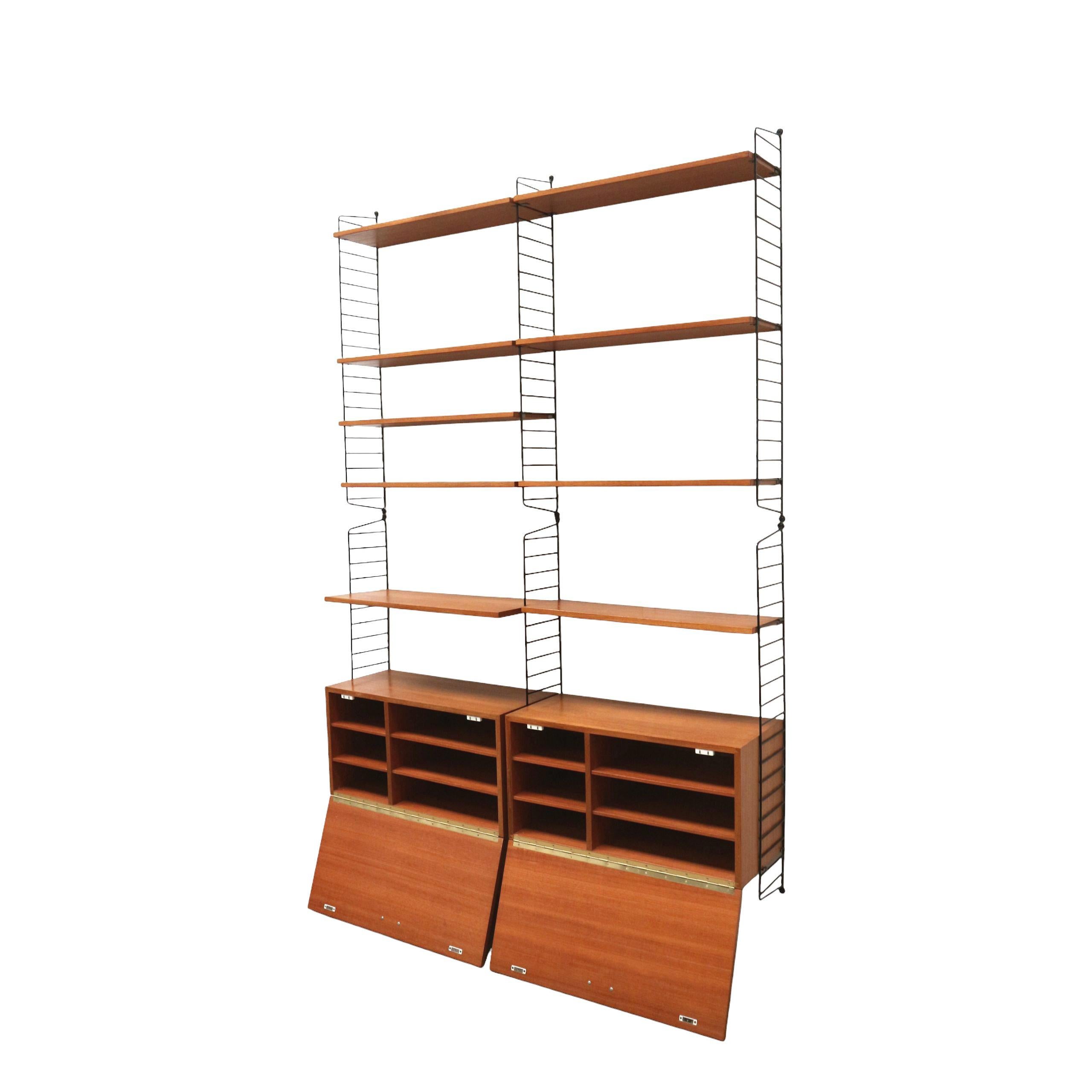 Bois Système mural vintage / unité murale par Musterring fabriqué dans les années 60 en vente