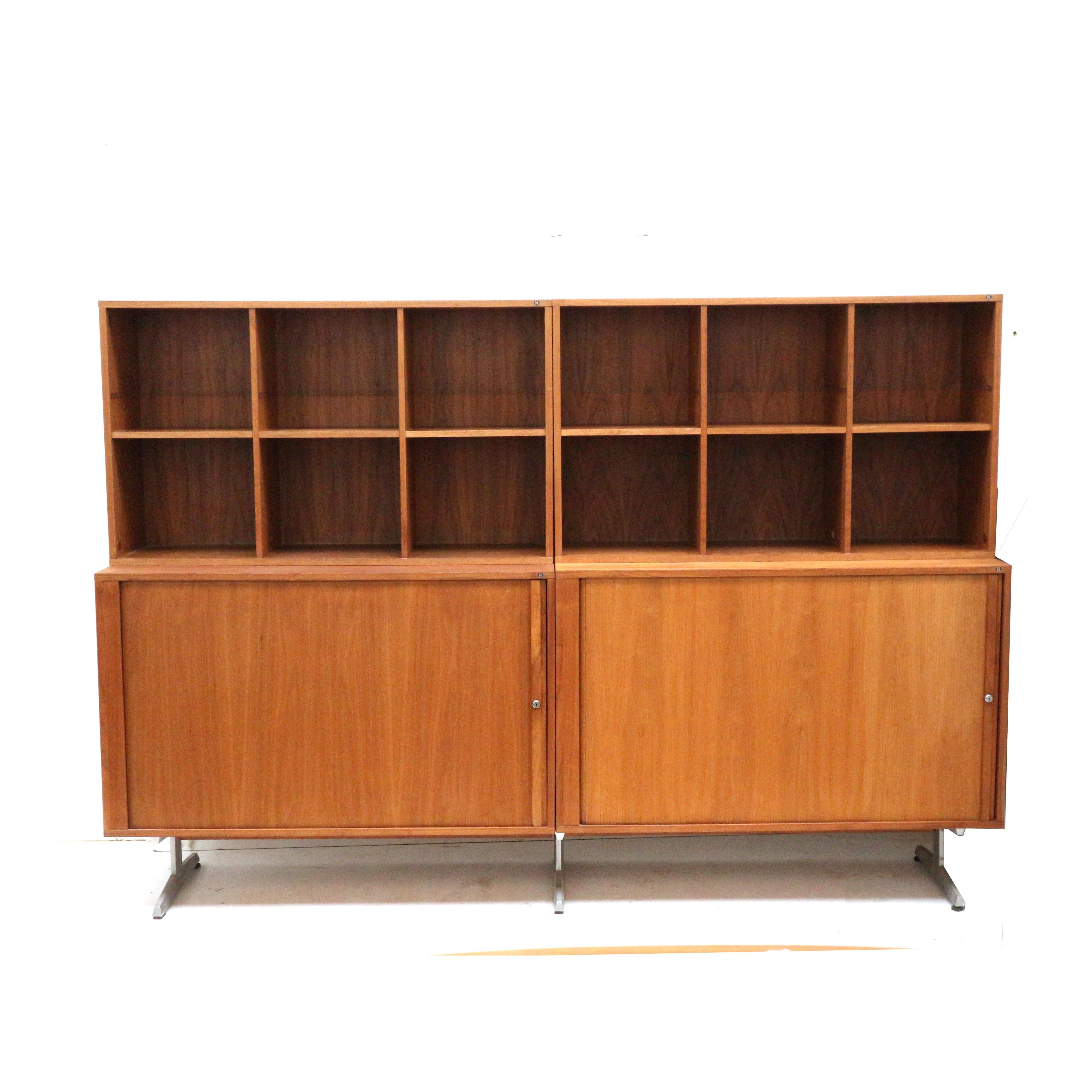 Vintage wall unit by Marius Byrialsen for Nipu from the 1960s In Good Condition For Sale In Breda, NB