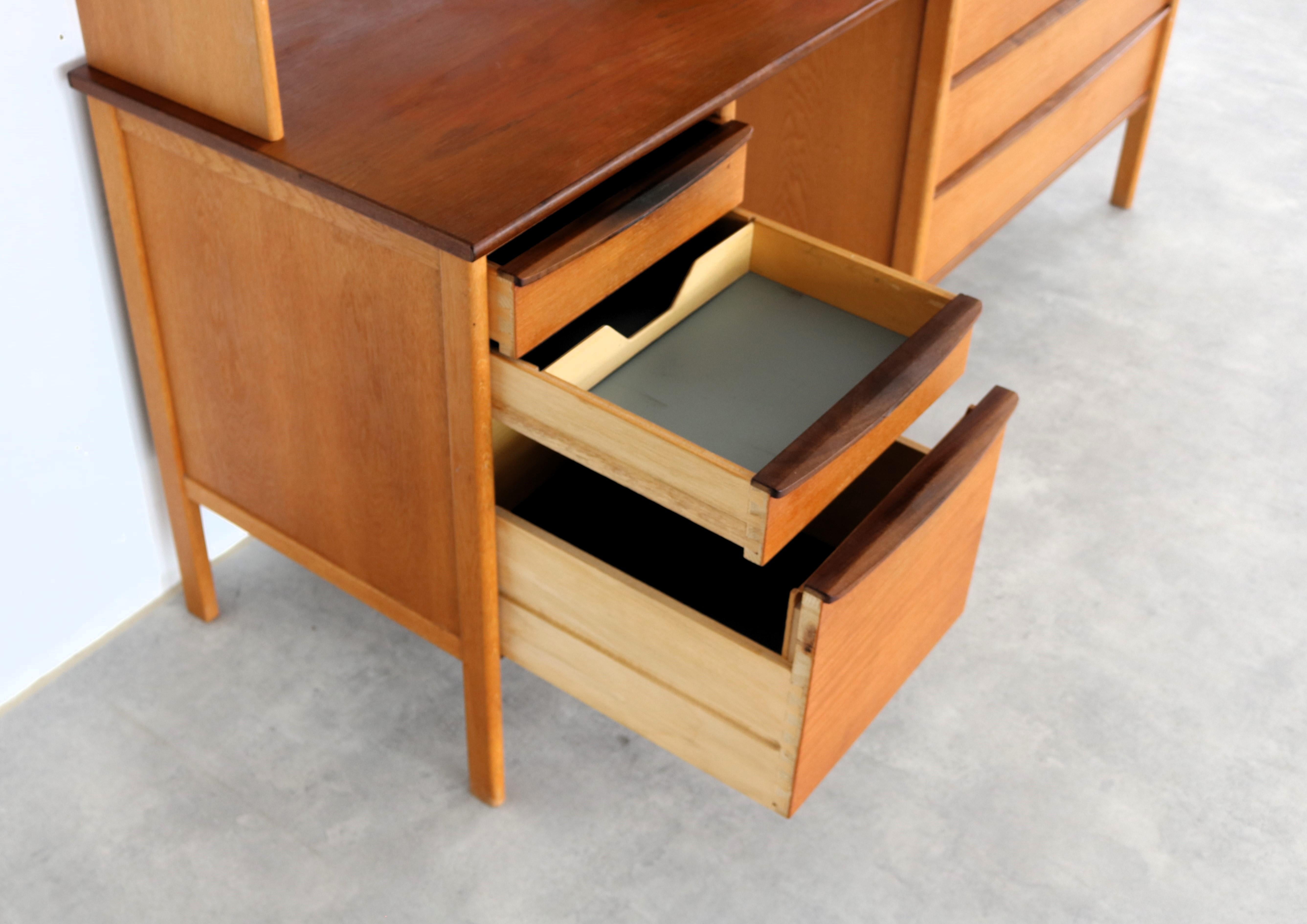 vintage wall unit  cupboard  desk  teak  Ulferts 1