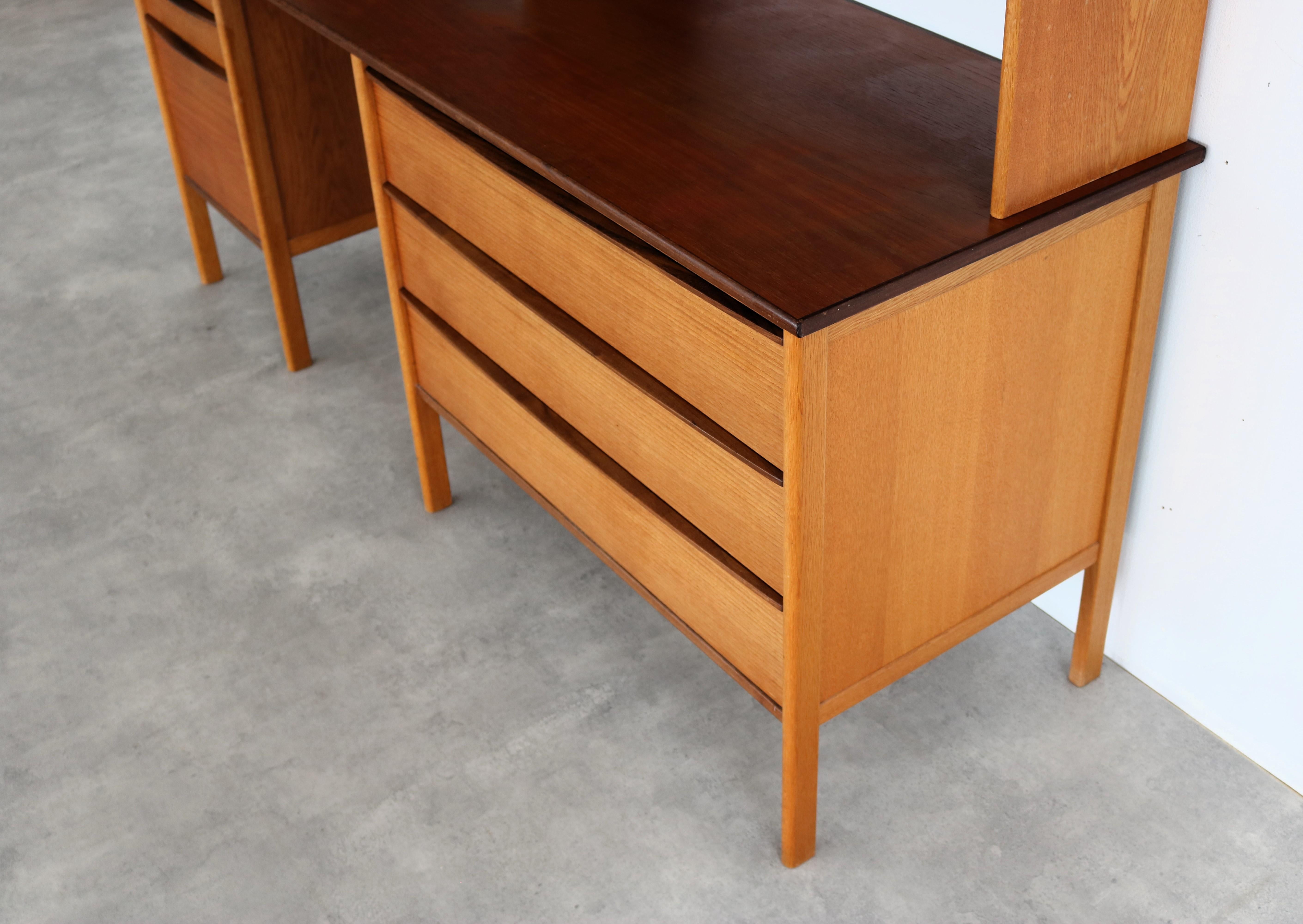vintage wall unit  cupboard  desk  teak  Ulferts 3