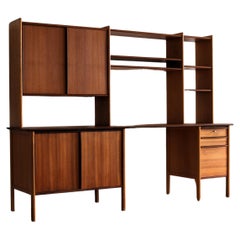 vintage wall unit desk 60s Sweden