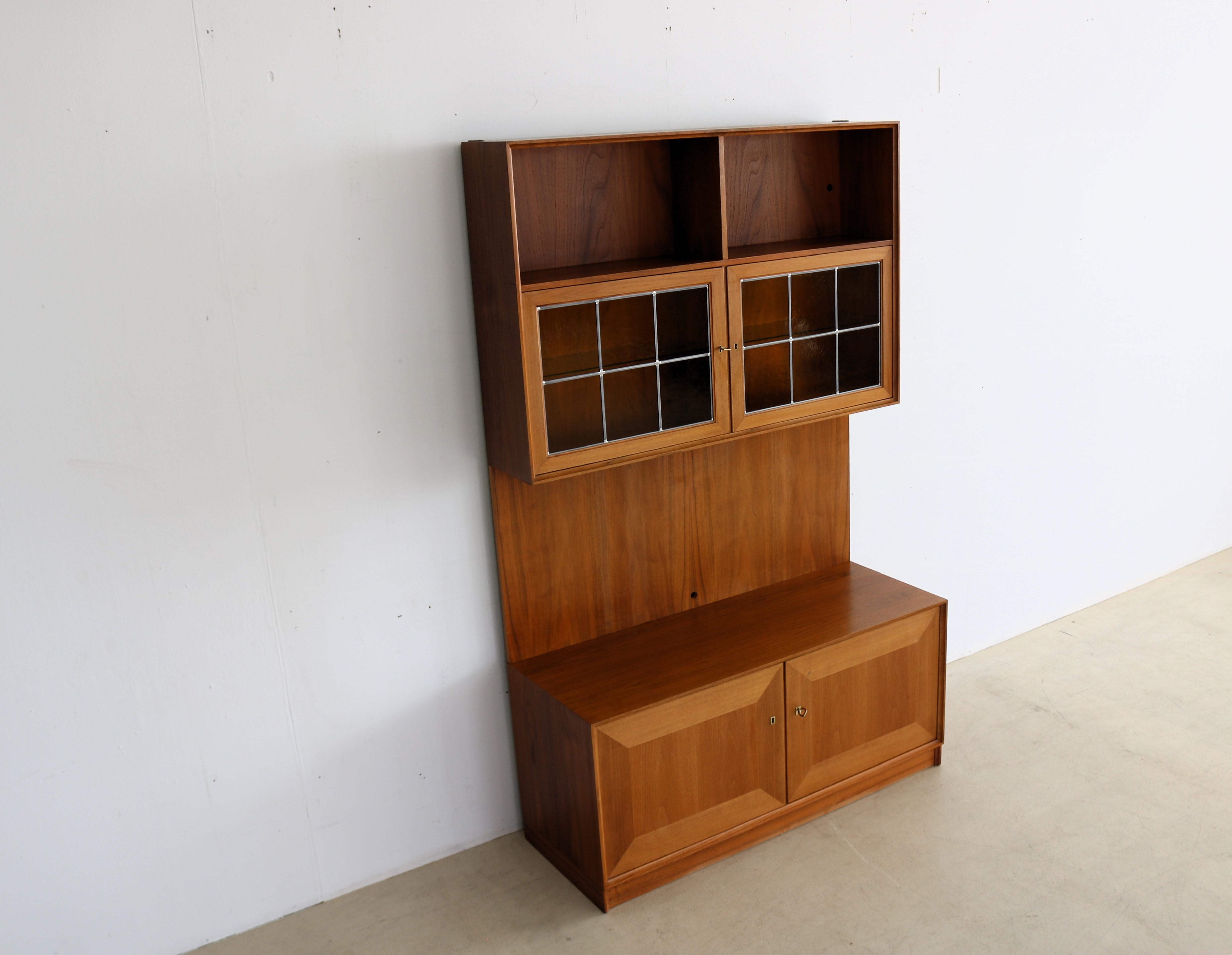 Mid-20th Century Vintage Wall Unit Standing Wall System 60s Swedish For Sale