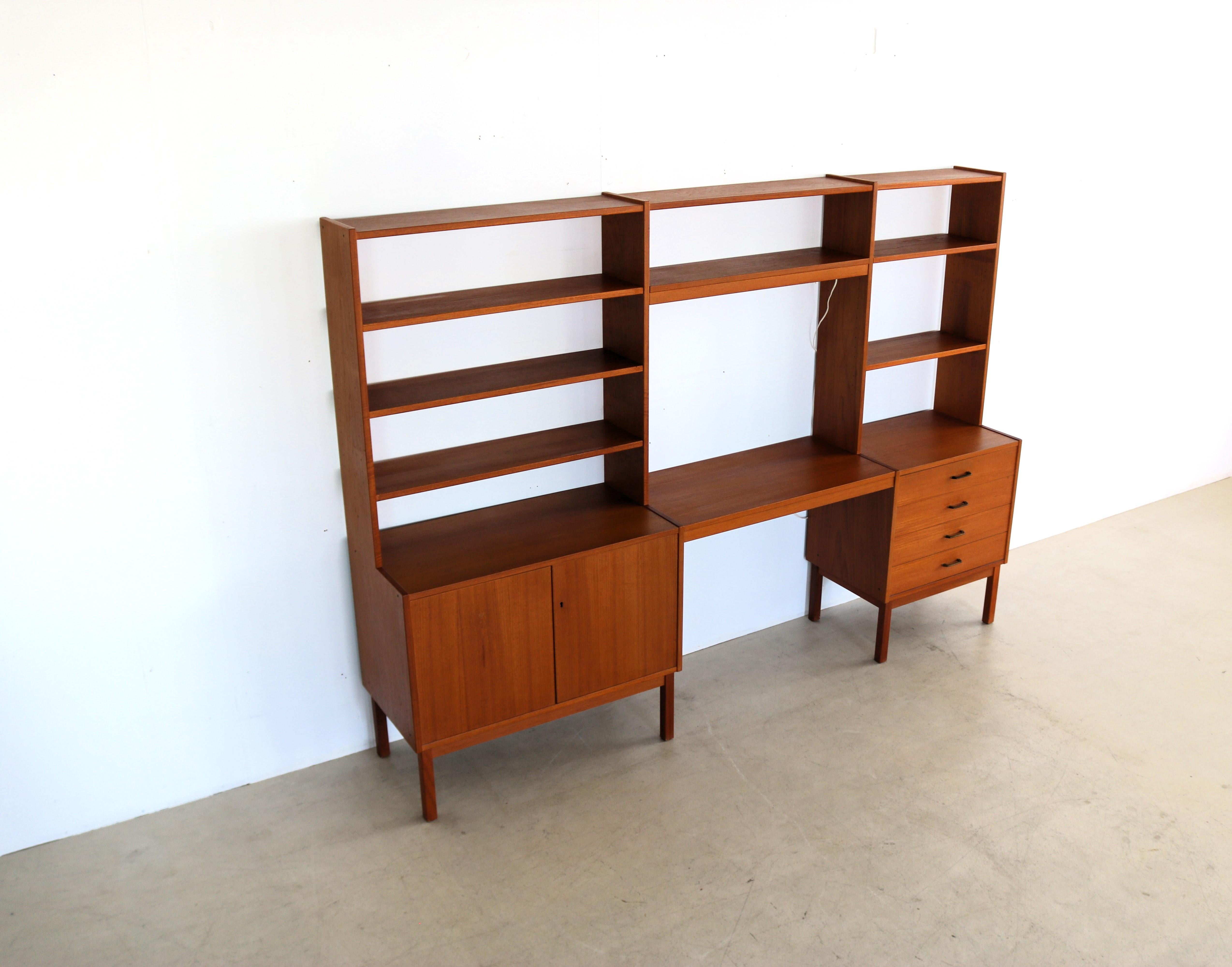 vintage wall unit  teak  60s  Swedish 5
