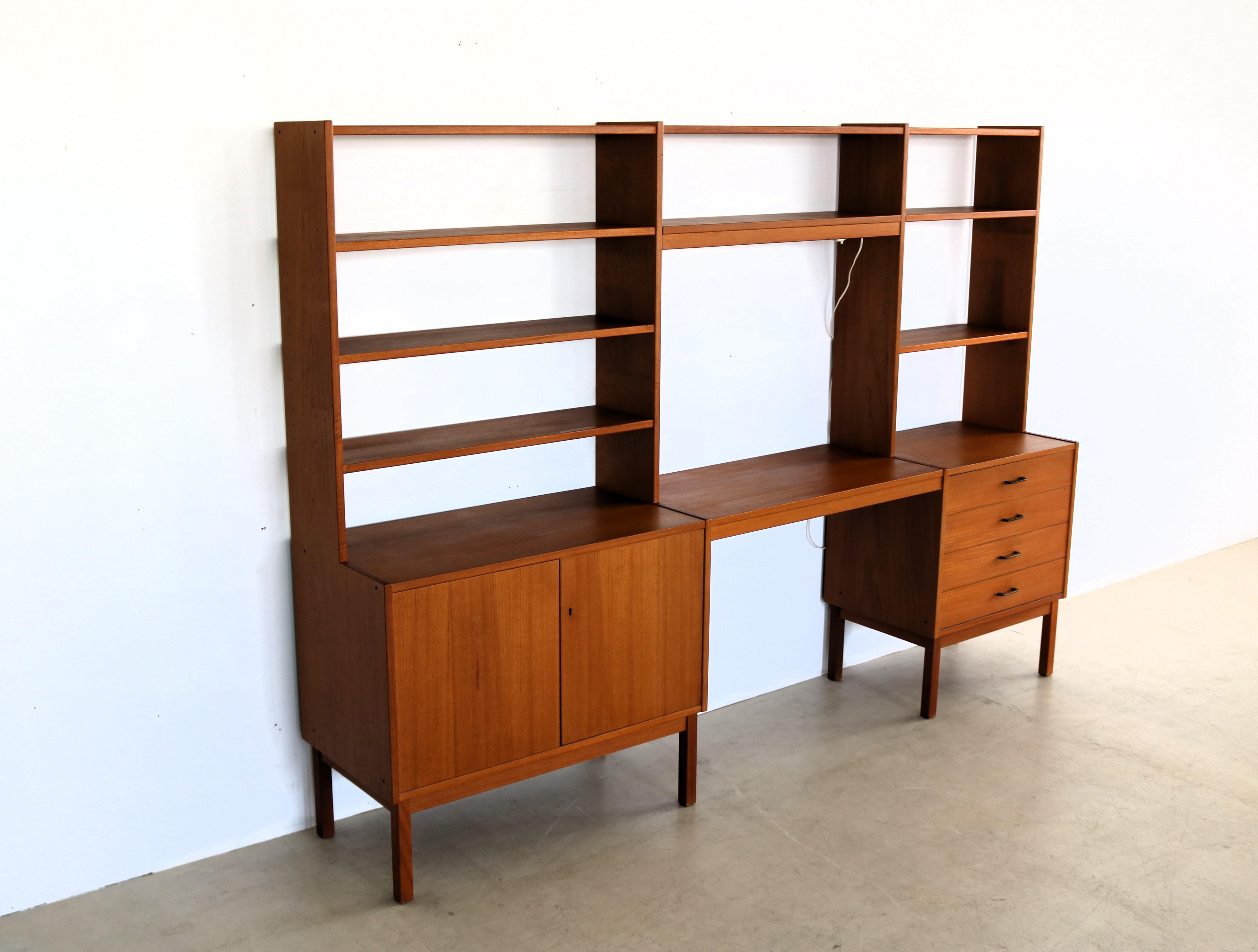 vintage wall unit  teak  60s  Swedish In Good Condition In Lemmer, NL