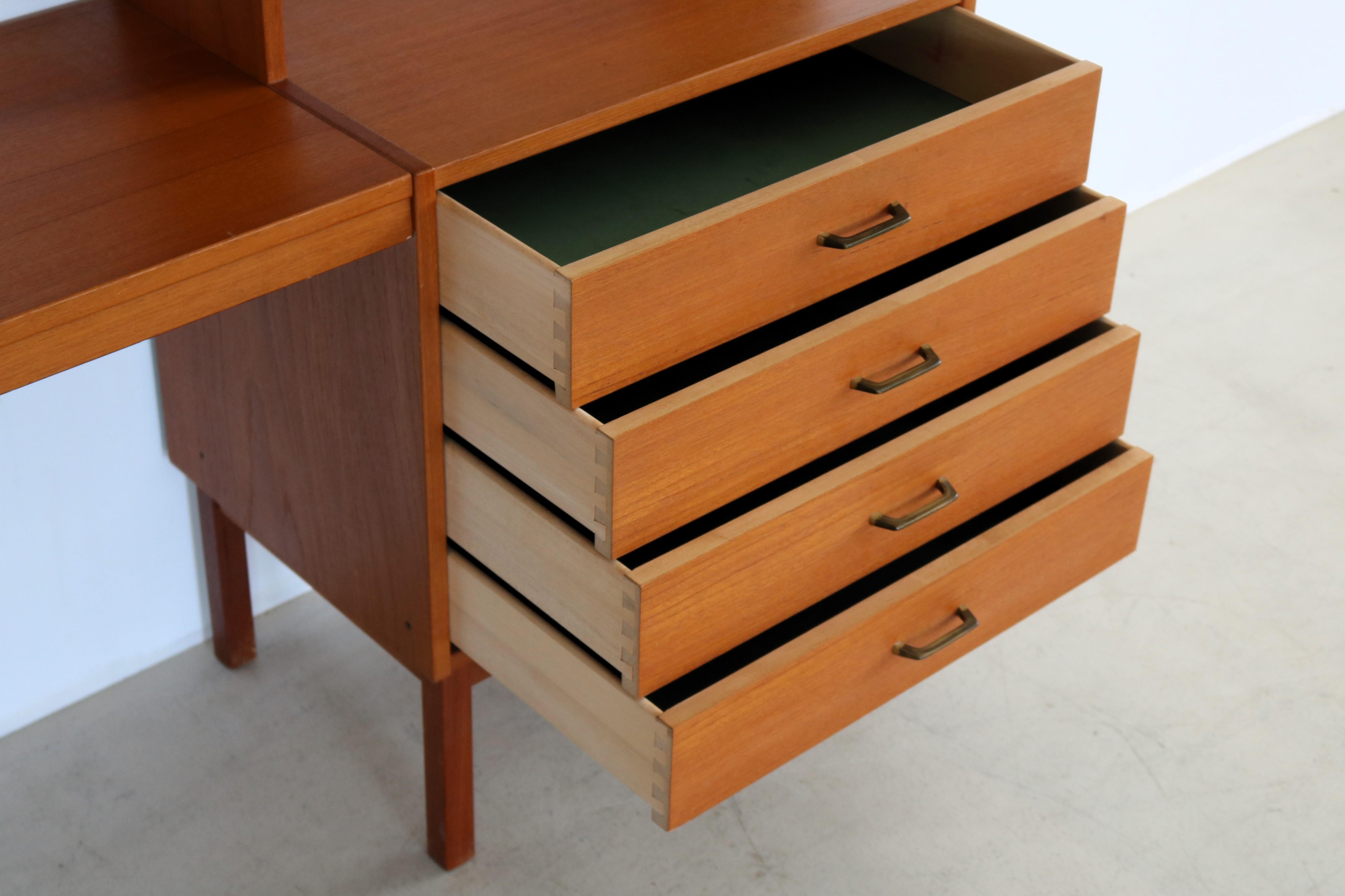 vintage wall unit  teak  60s  Swedish 1