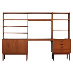 vintage wall unit  teak  60s  Swedish