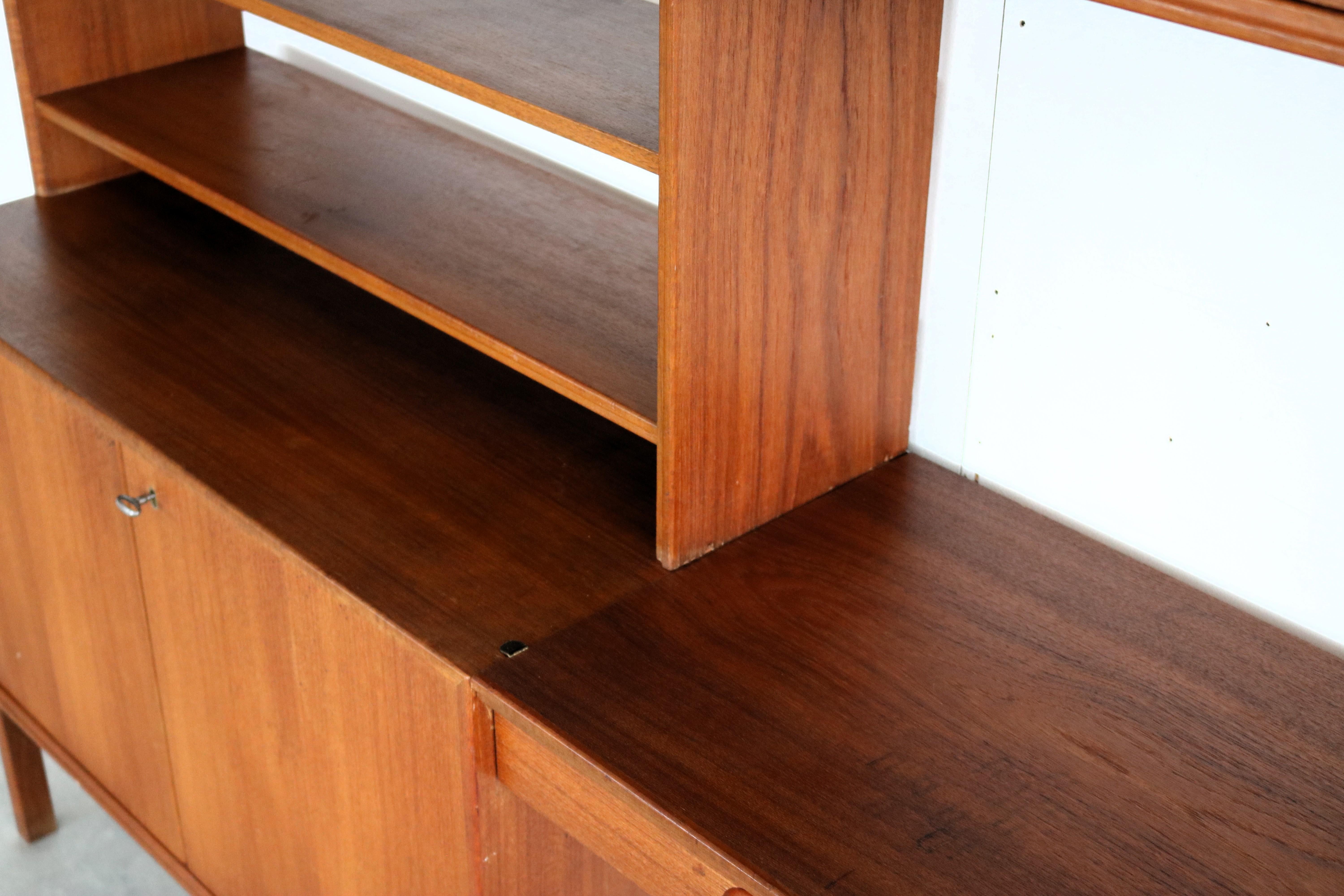 vintage wall unit  teak  Karlitt  1960s  Swedish 5
