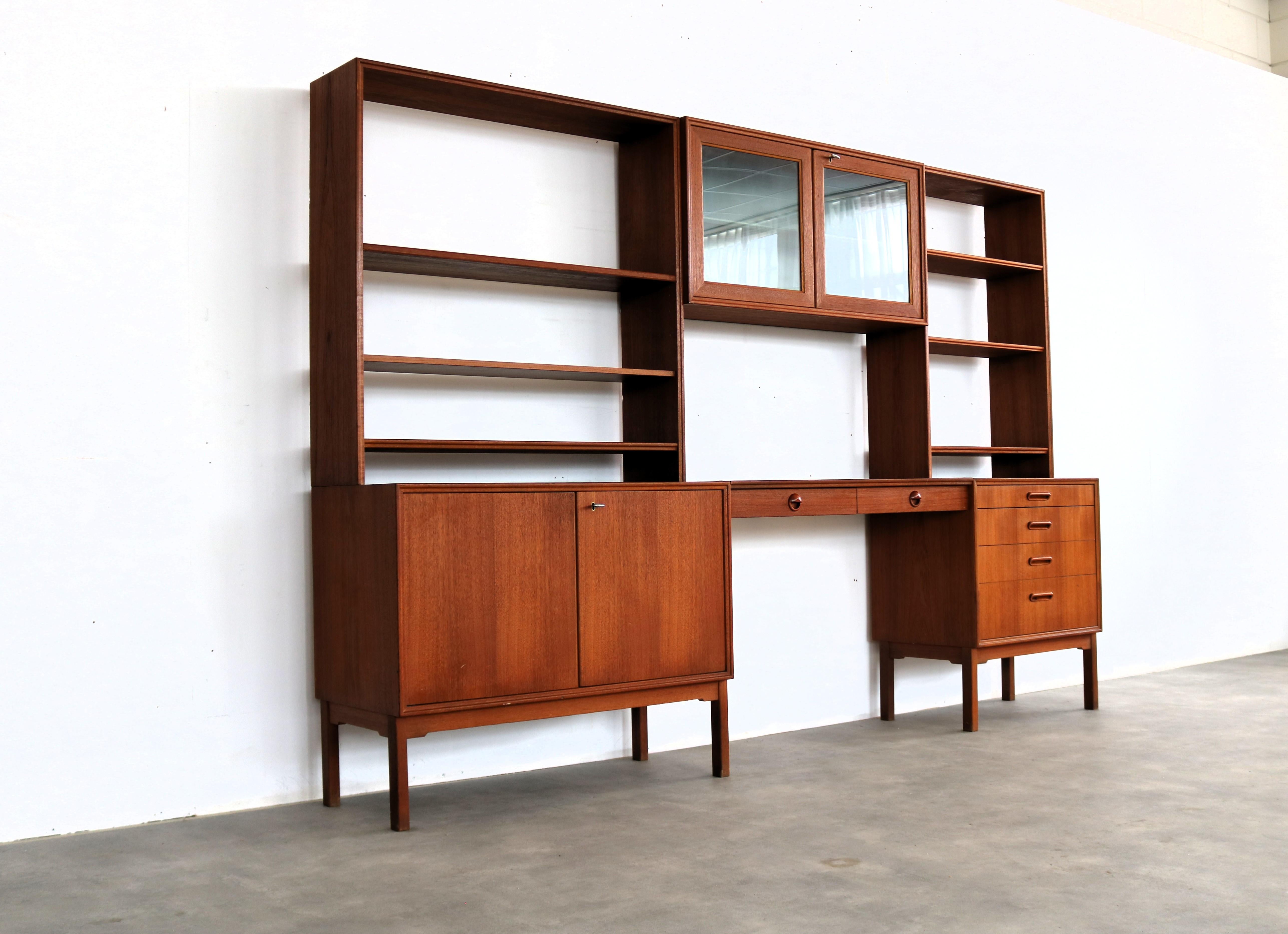 vintage wall unit  teak  Karlitt  1960s  Swedish 8