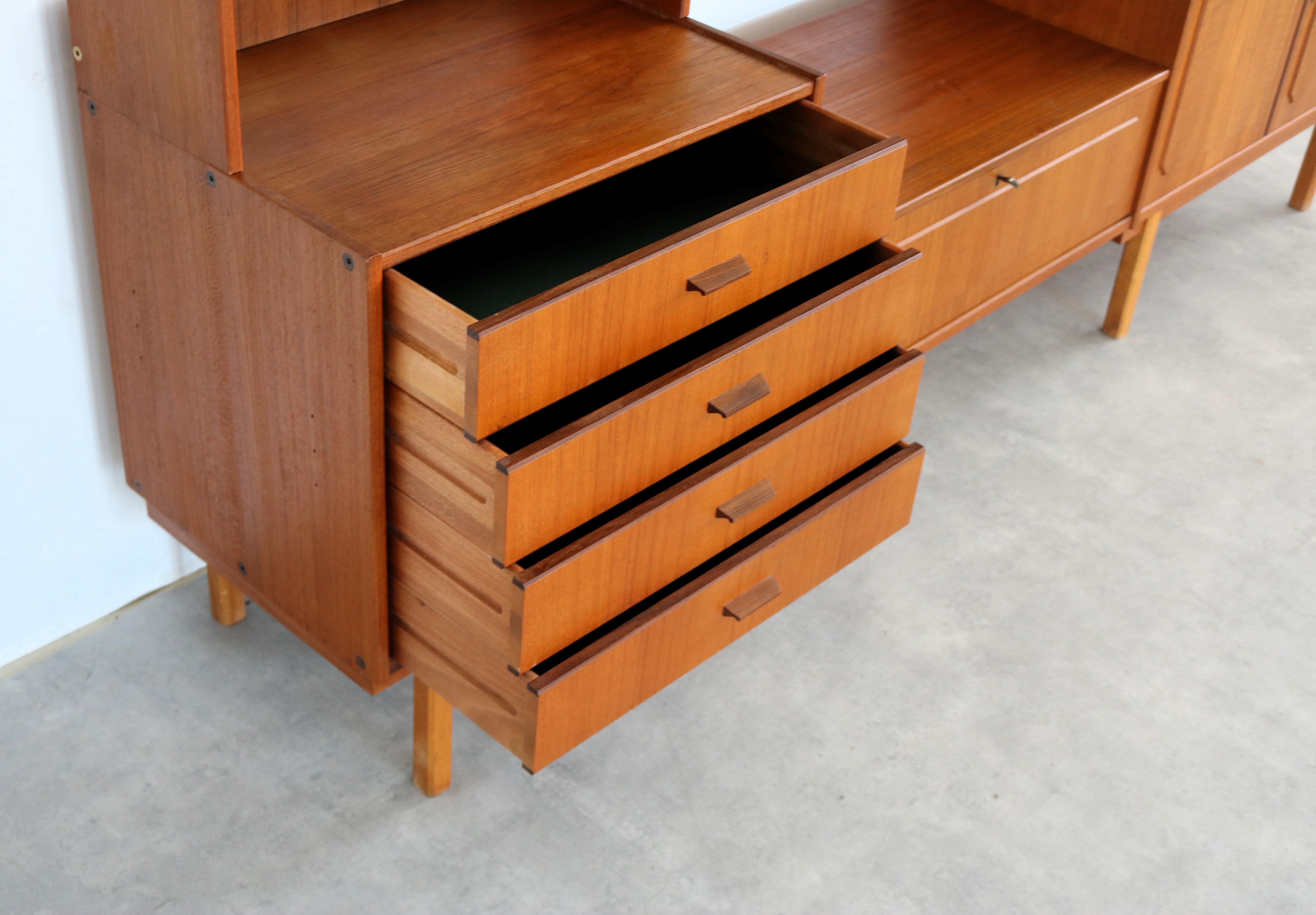 vintage wall unit  wall cabinet  1960s  Swedish For Sale 5