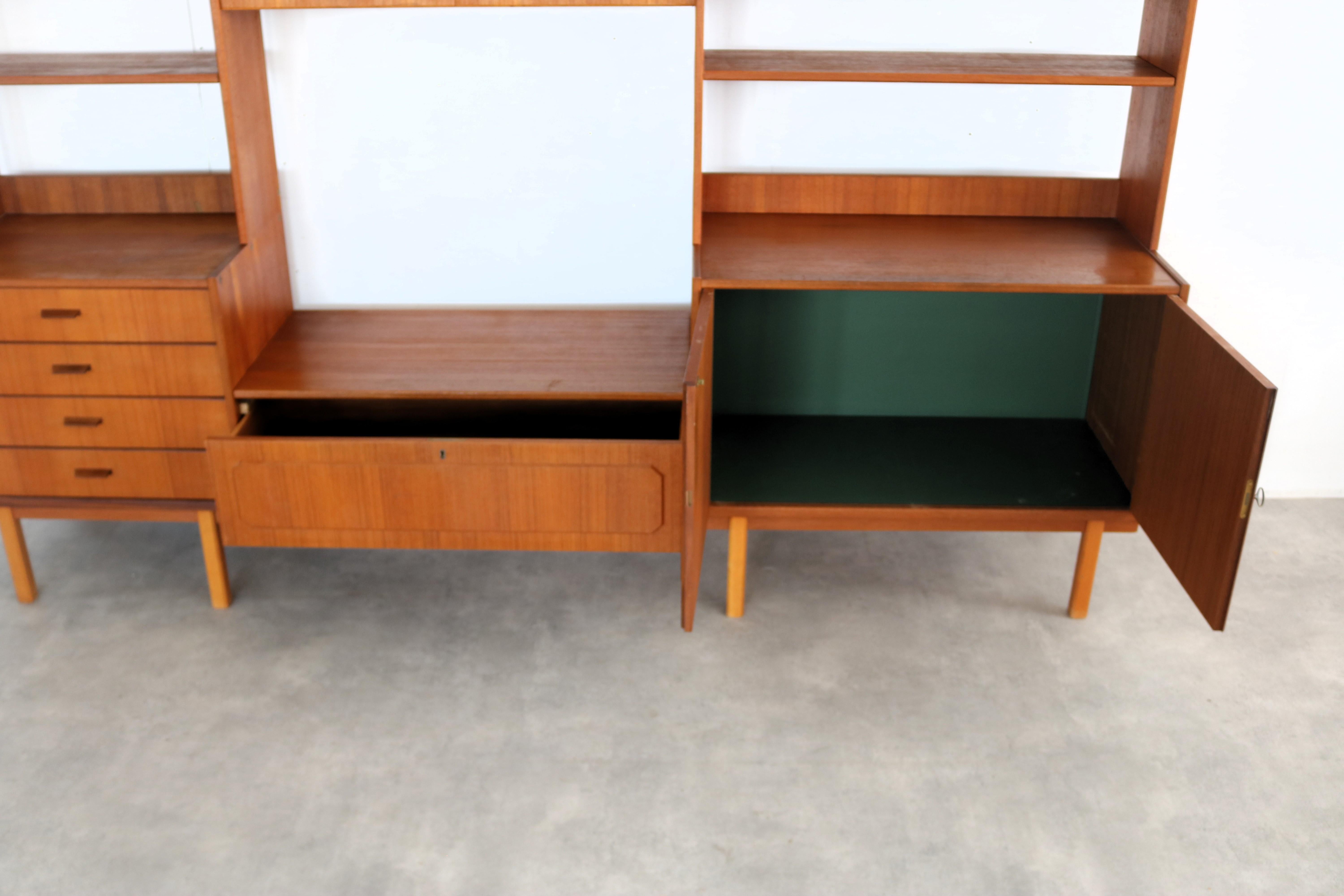 vintage wall unit  wall cabinet  1960s  Swedish For Sale 6
