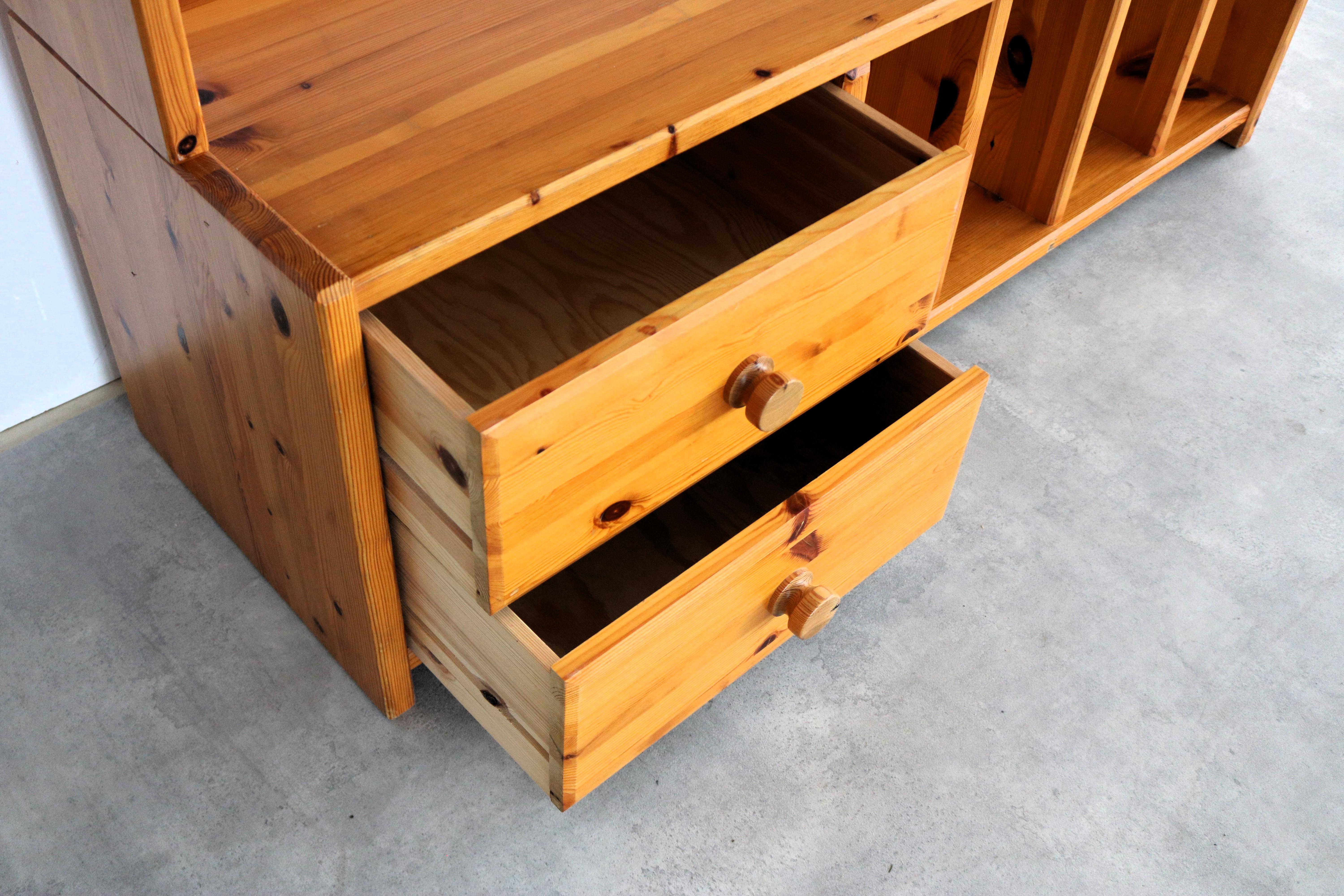 vintage wall unit  wall cabinets  Swedish  70's For Sale 13