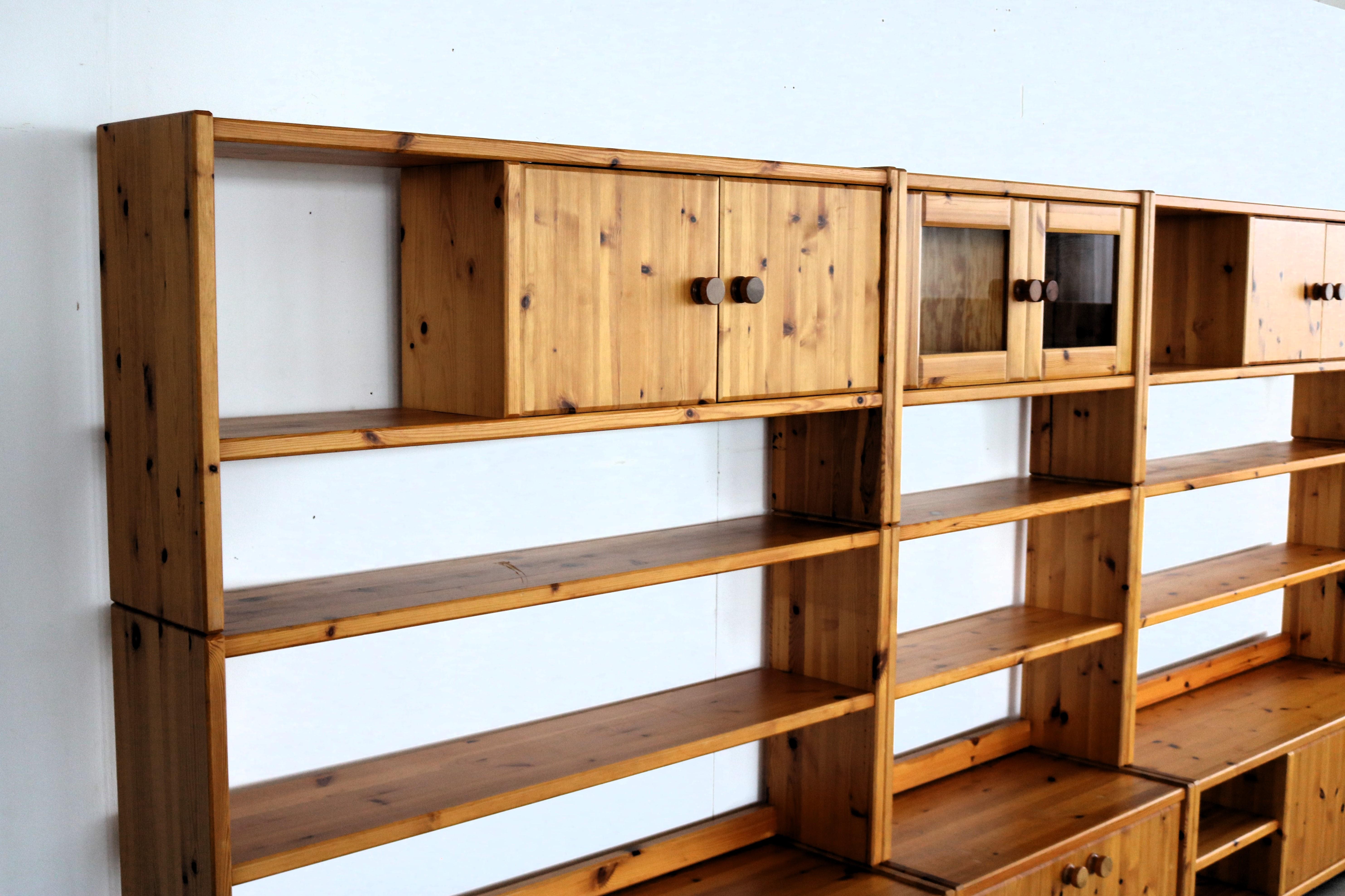 vintage wall unit  wall cabinets  Swedish  70's For Sale 1