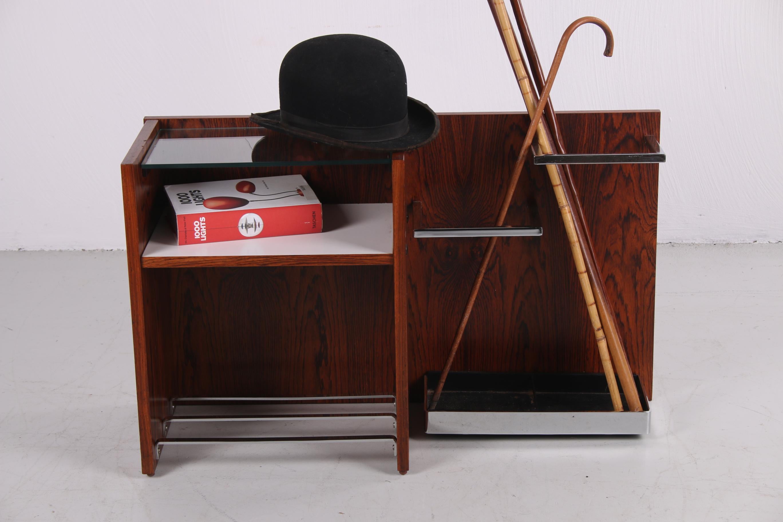 Vintage wall unit with shoe rack and umbrella stand from the 1960s For Sale 3